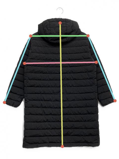 中古・古着通販】DANTON (ダントン) MIDDLE DOWN HOODED COAT ブラック