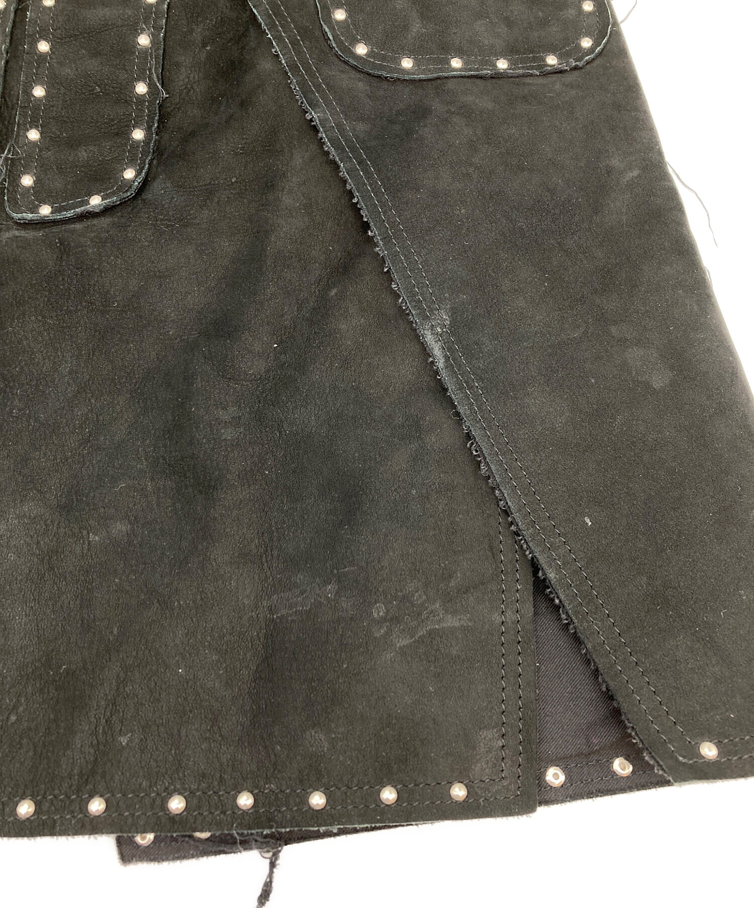 中古・古着通販】blackmeans (ブラックミーンズ) スエードエプロン