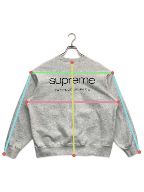 Supreme NEW YORK クルーネック スウェット グレー 中古・古着通販】Supreme (シュプリーム) NYC Crewneck グレー サイズ
