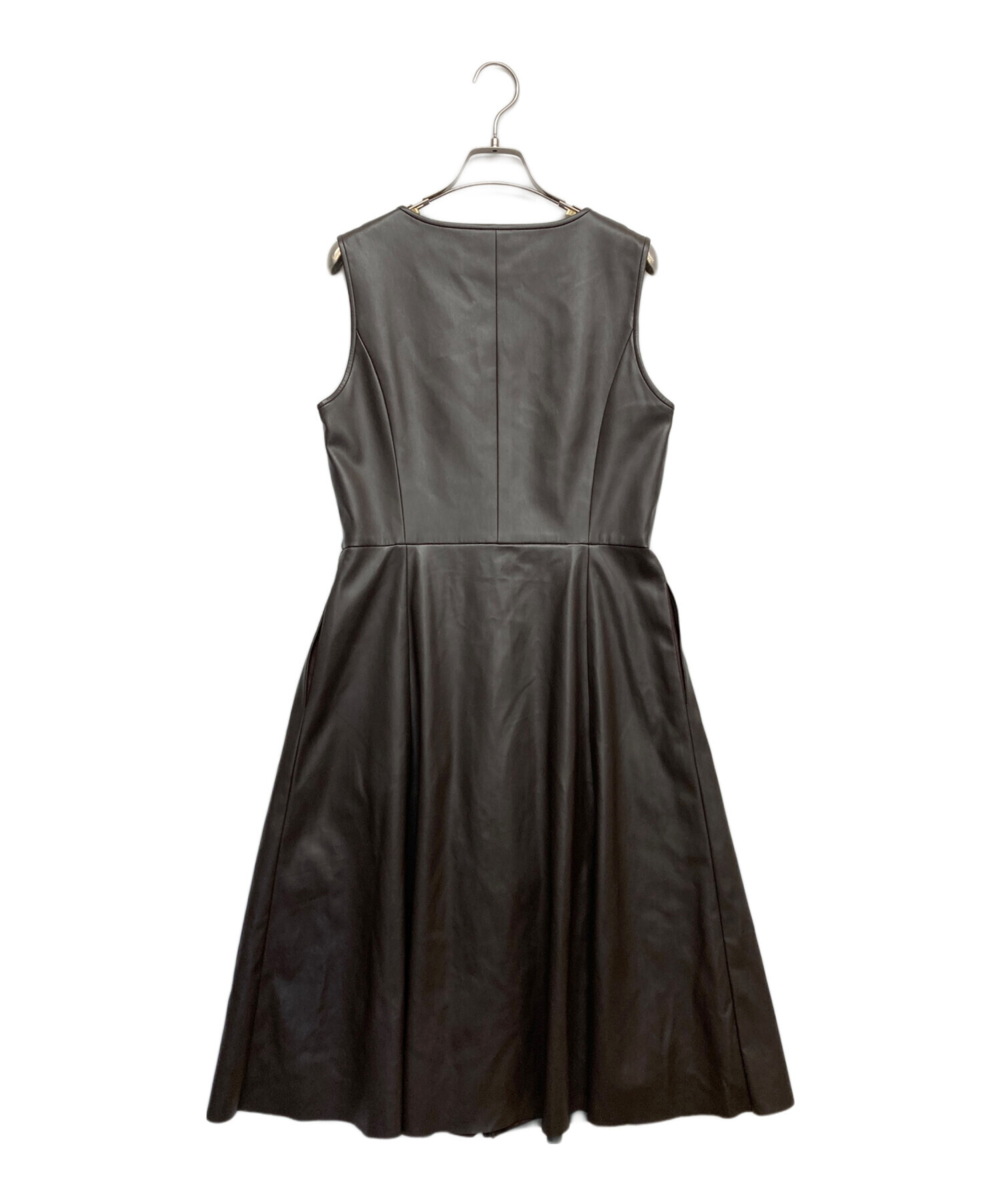 M'S GRACY ノースリーブワンピース 40サイズ ブラック 中古・古着通販】M'S GRACY (エムズグレイシー) フリルノースリーブ