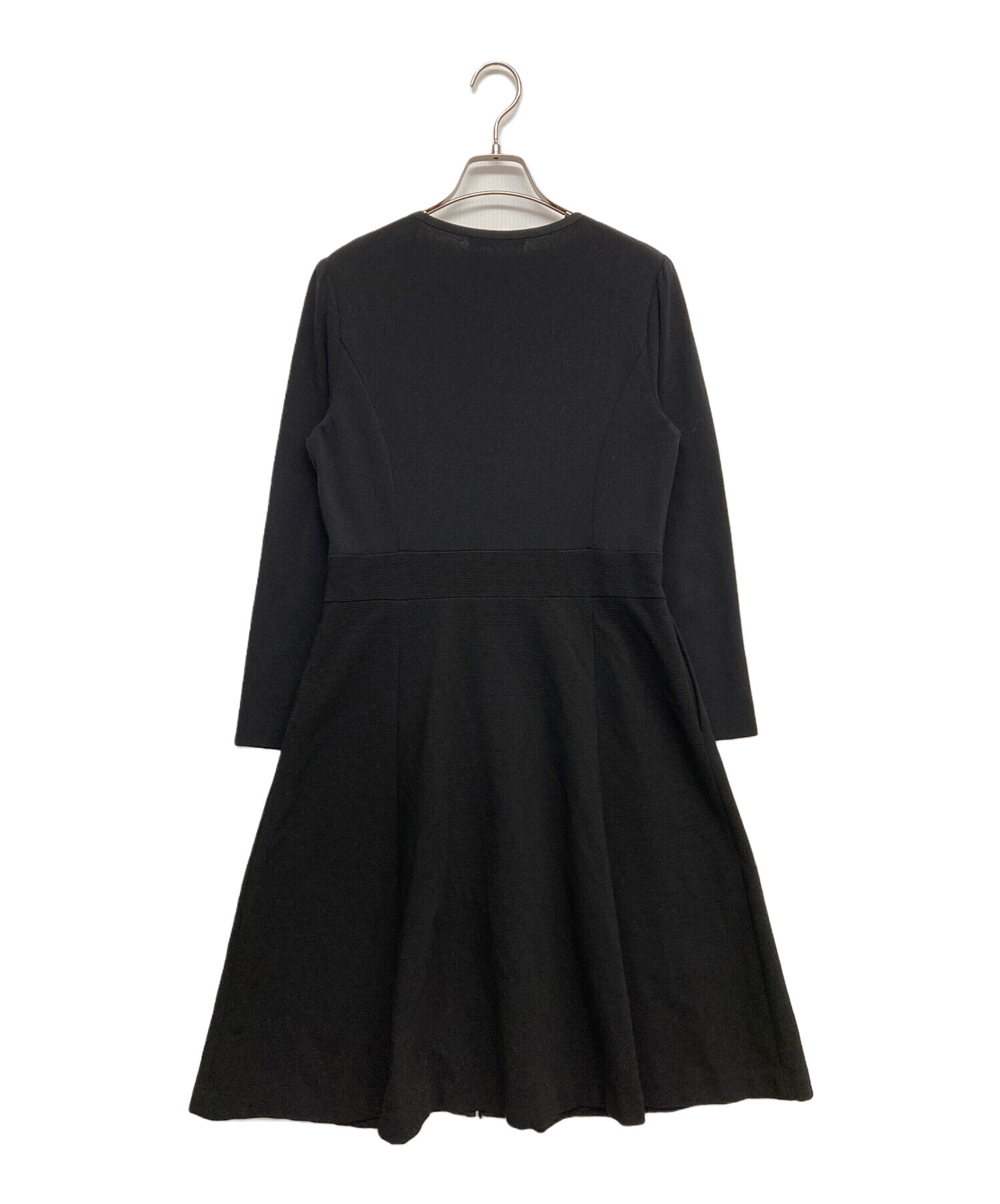 中古・古着通販】Rene (ルネ) ジップアップニットワンピース ブラック