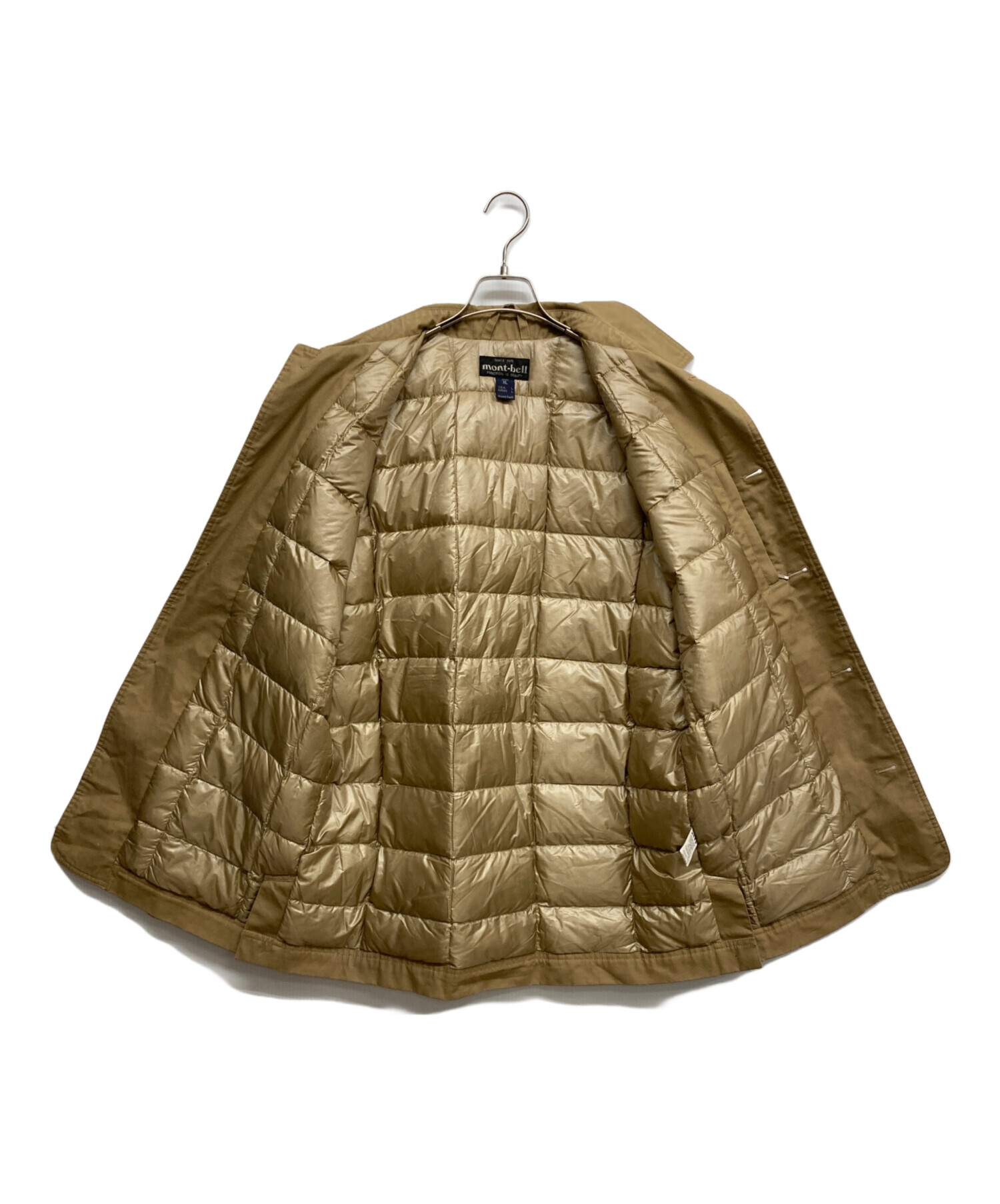 mont-bell ダウンジャケット XL ベージュ 中古・古着通販】mont-bell (モンベル) キャンバスカントリー ダウン