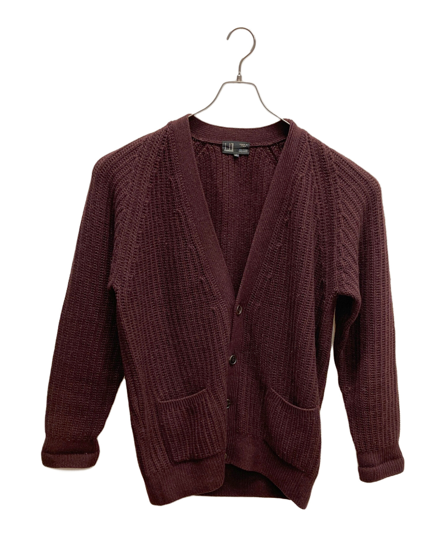 【dunhill】近年 ショールカラーニット カーディガン ブラウン イタリア製 dunhill】近年 ショールカラーニット カーディガン ブラウン イタリア製