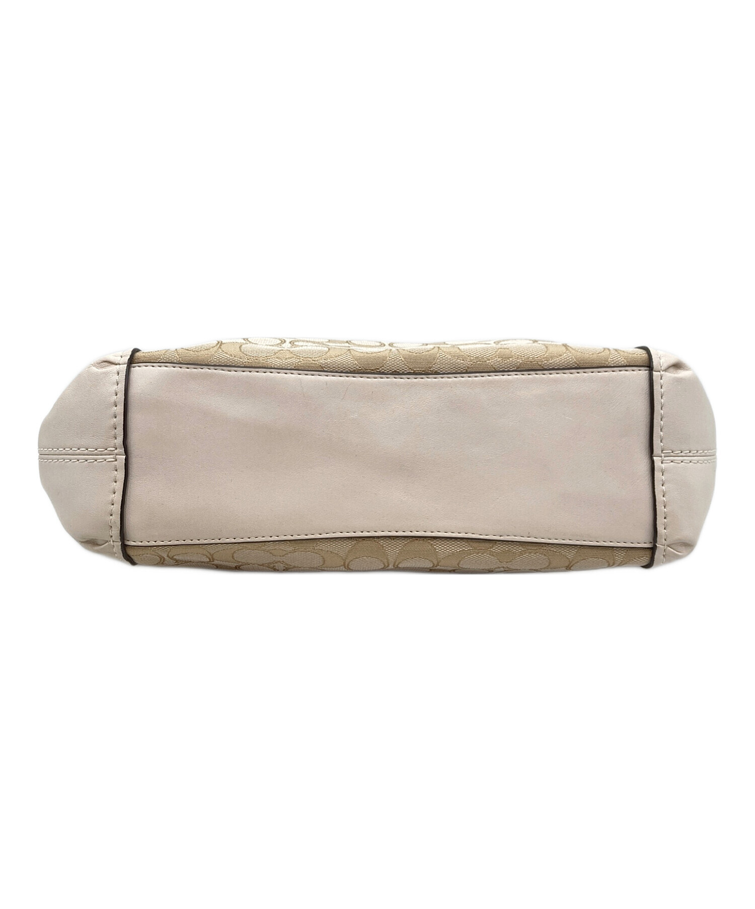 中古・古着通販】COACH (コーチ) シグネチャー2WAYバッグ ベージュ