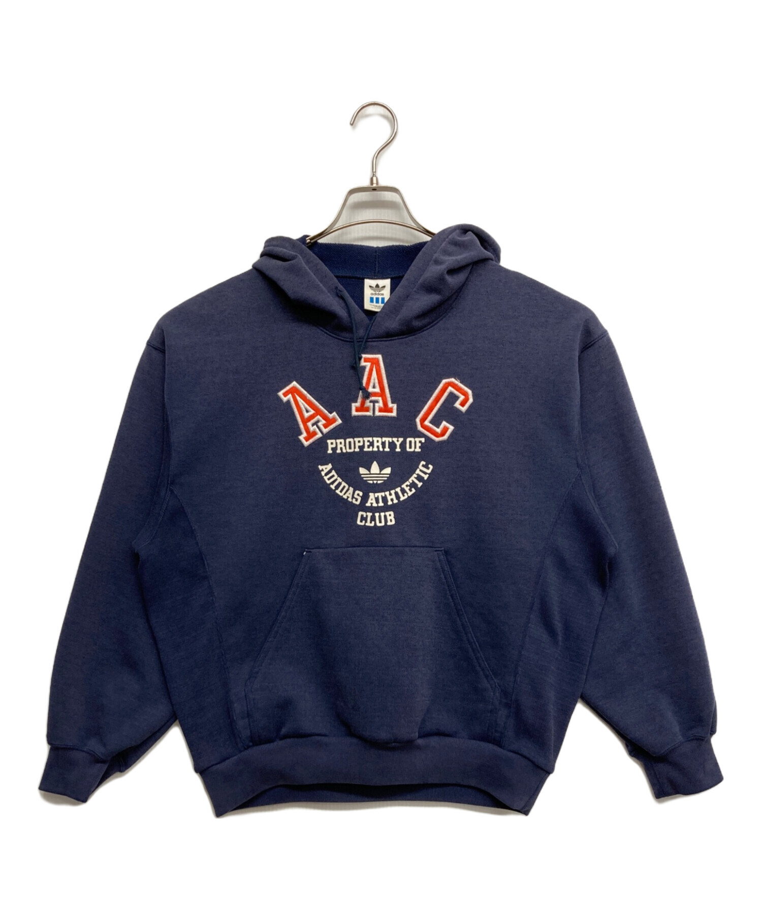 中古・古着通販】adidas (アディダス) 刺繍パーカー ネイビー サイズ:L