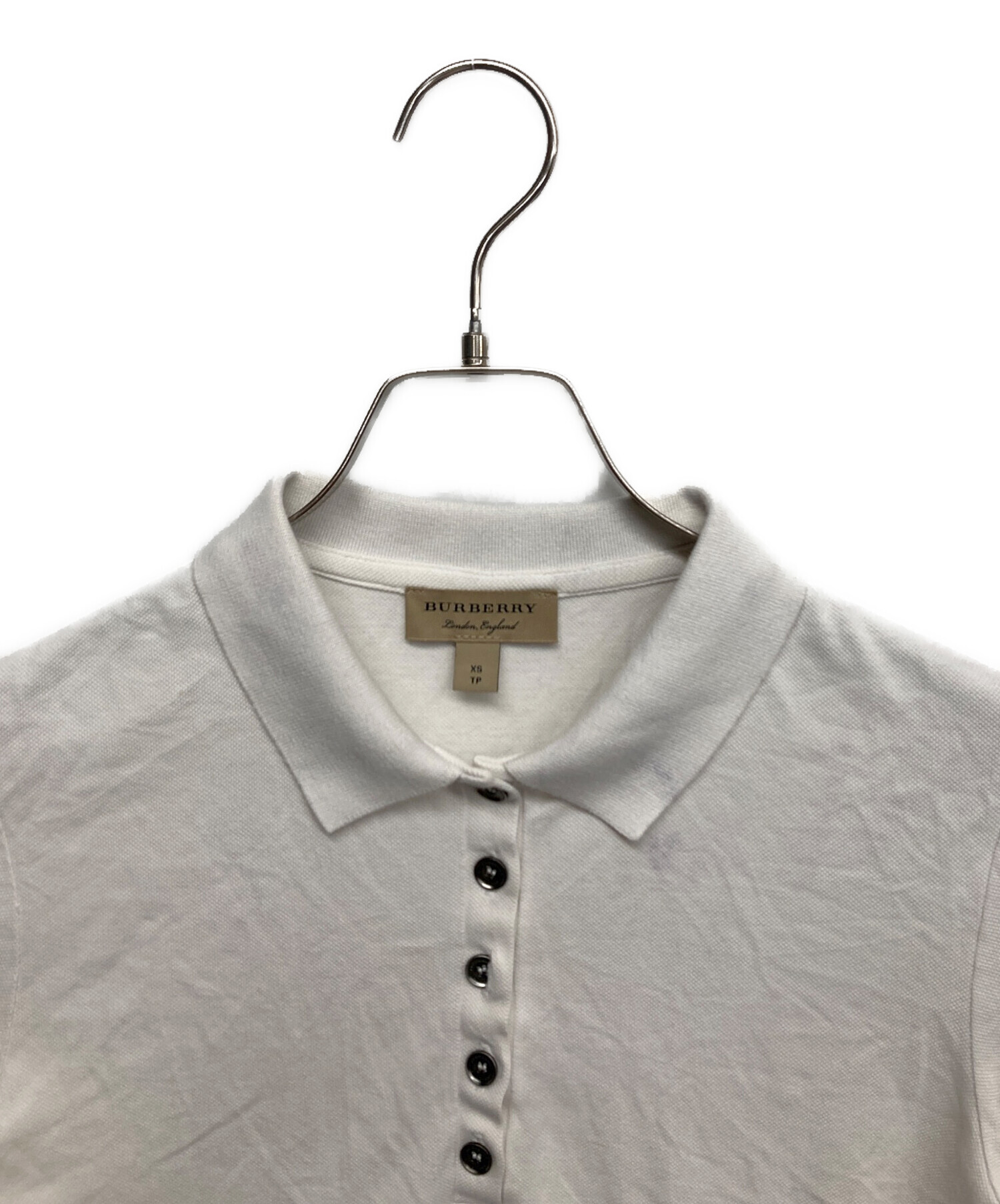 中古・古着通販】BURBERRY (バーバリー) 半袖ポロシャツ ホワイト