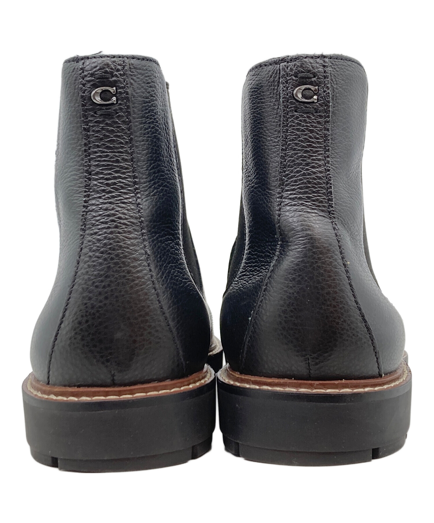 中古・古着通販】COACH (コーチ) チェルシーブーツ ブラック サイズ