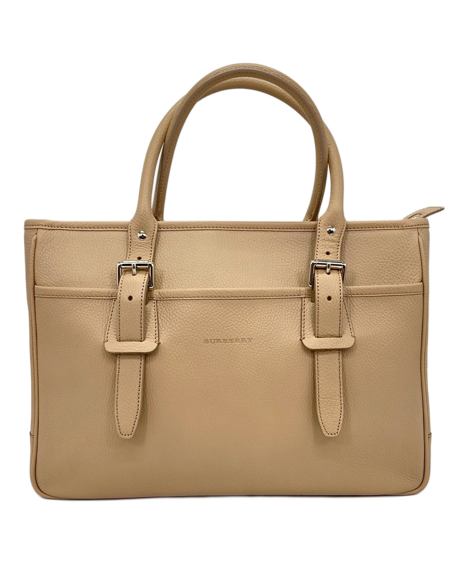 中古・古着通販】BURBERRY (バーバリー) レザートートバッグ ベージュ