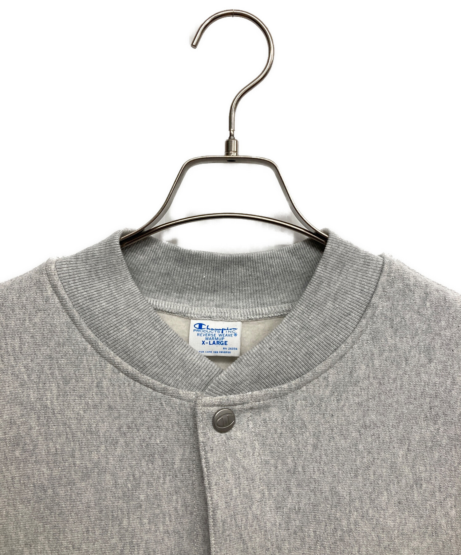 新品　Champion ノーカラージャケット　チャコール　グレー　大きいサイズ 中古・古着通販】Champion (チャンピオン) ノーカラージャケット