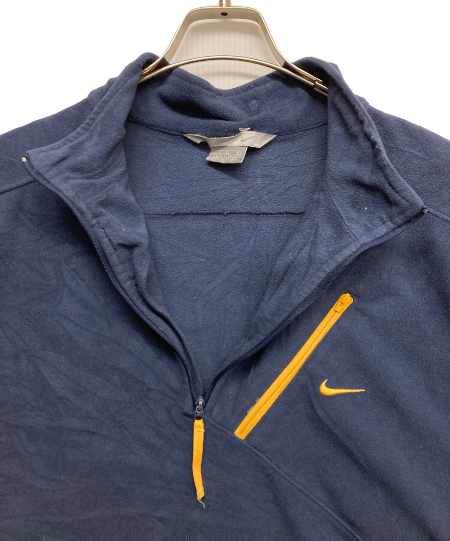 【古着】NIKE フーディー　パーカー　スウェット　ハーフジップ　ネイビー 中古・古着通販】NIKE (ナイキ) 00'sハーフジップスウェット ネイビー
