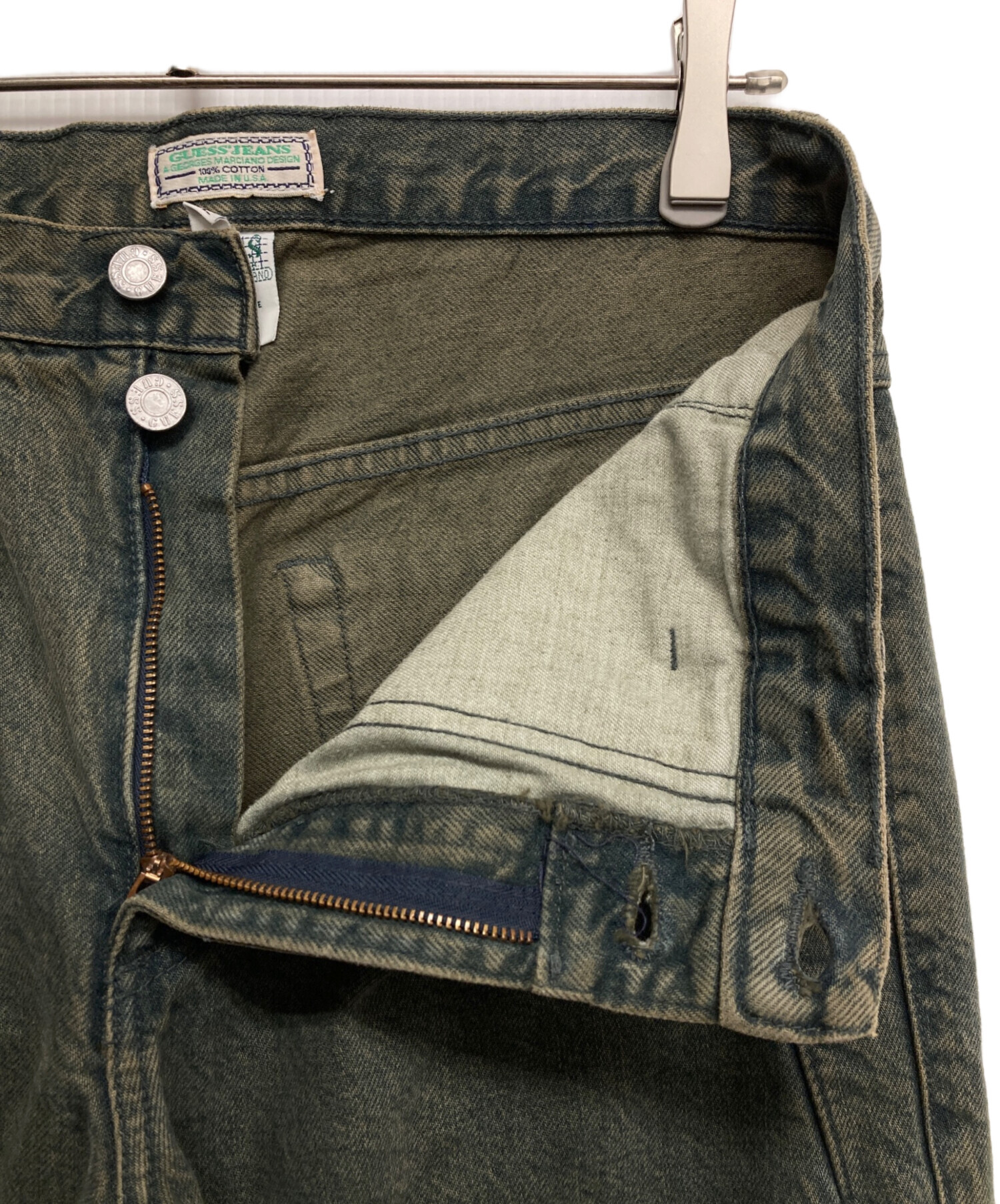 中古・古着通販】GUESS (ゲス) 90'Sバギーデニムパンツ ブルー サイズ