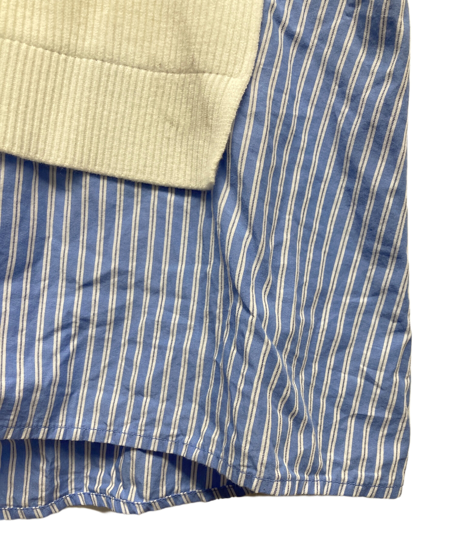 中古・古着通販】CADUNE (カデュネ) ドッキングストライプシャツ