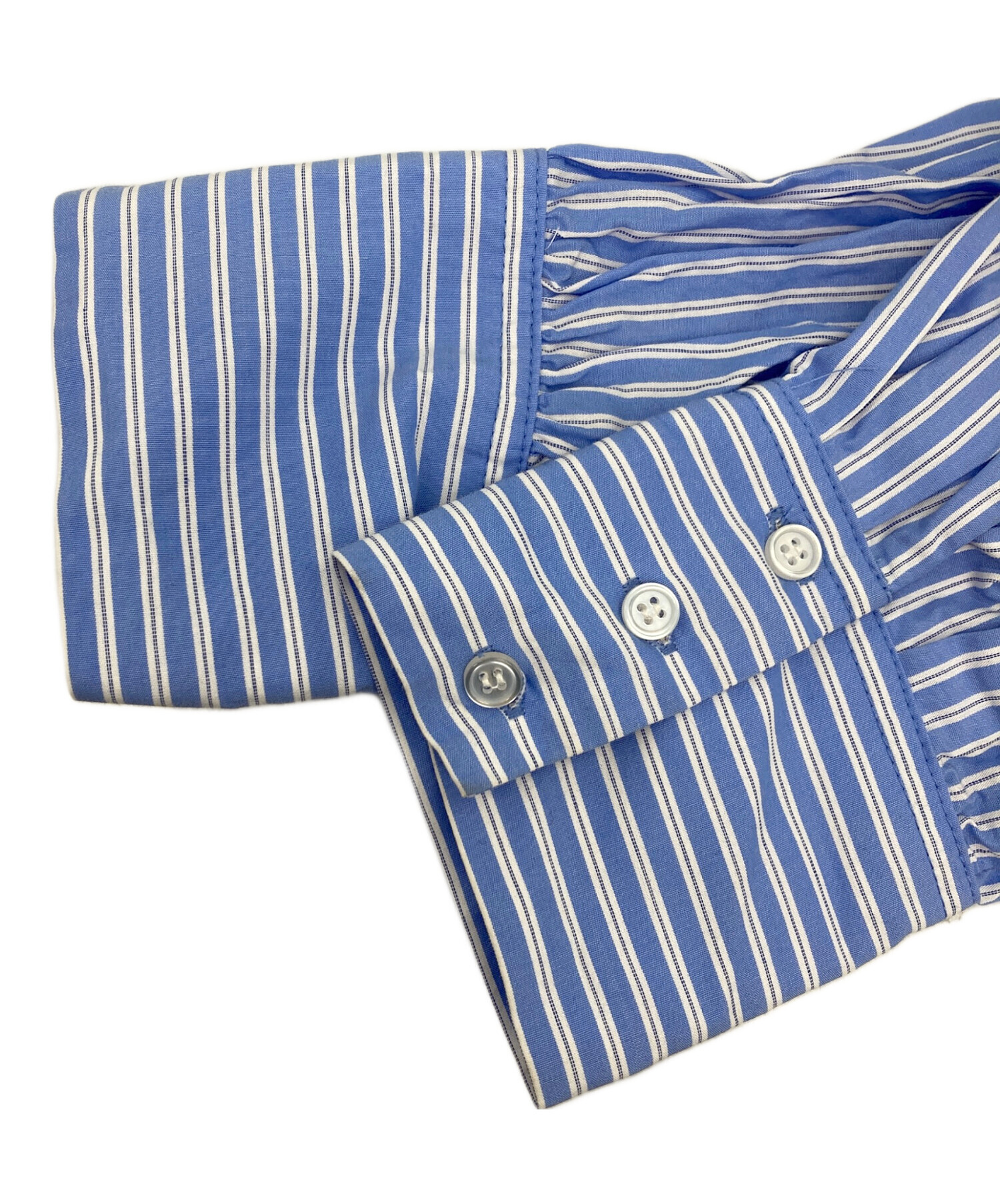 CADUNE カデュネ　ストライプ　ベストドッキングシャツ　ニット 中古・古着通販】CADUNE (カデュネ) ドッキングストライプシャツ
