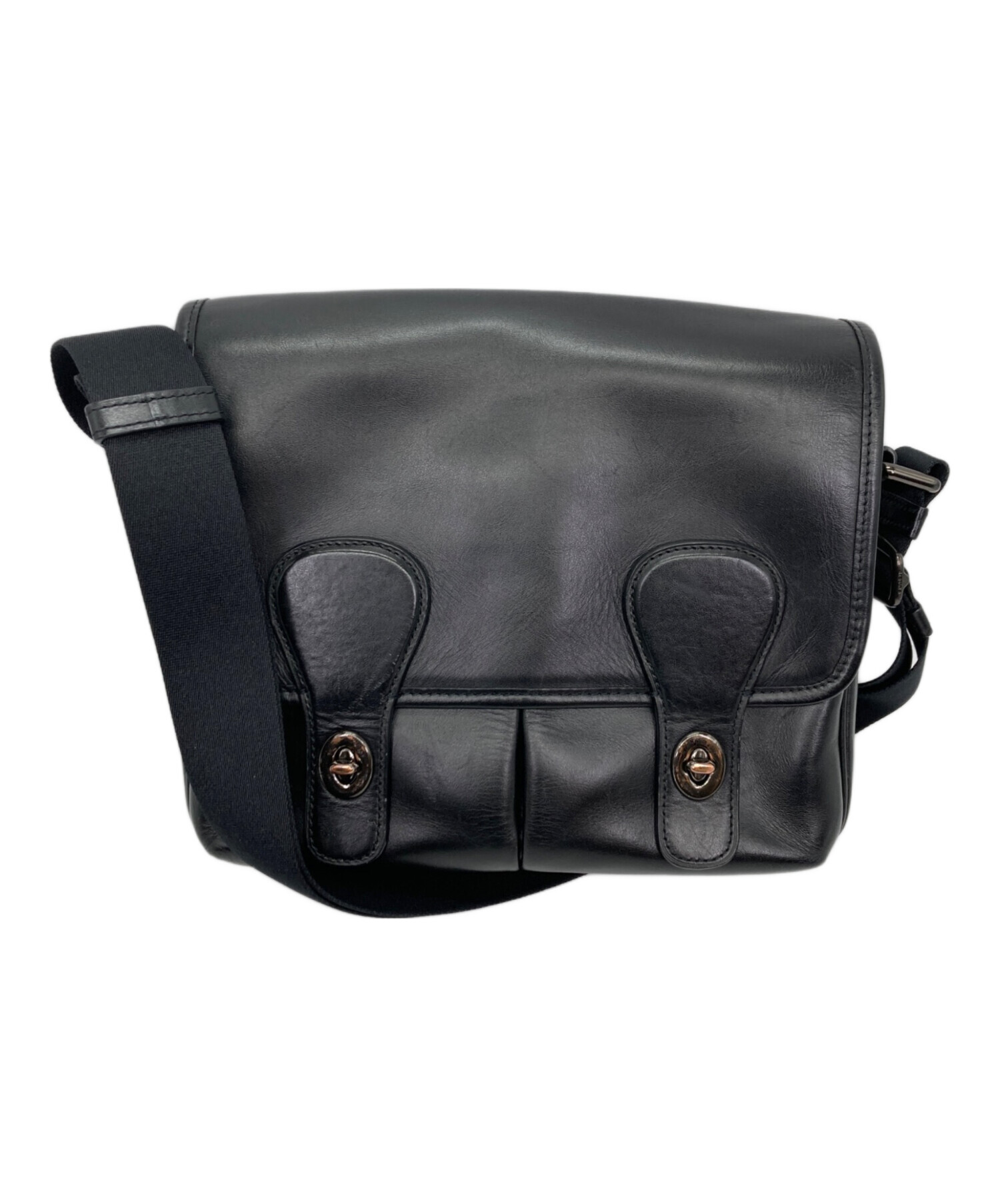 中古・古着通販】COACH (コーチ) ヘリテージマップバッグ ブラック 