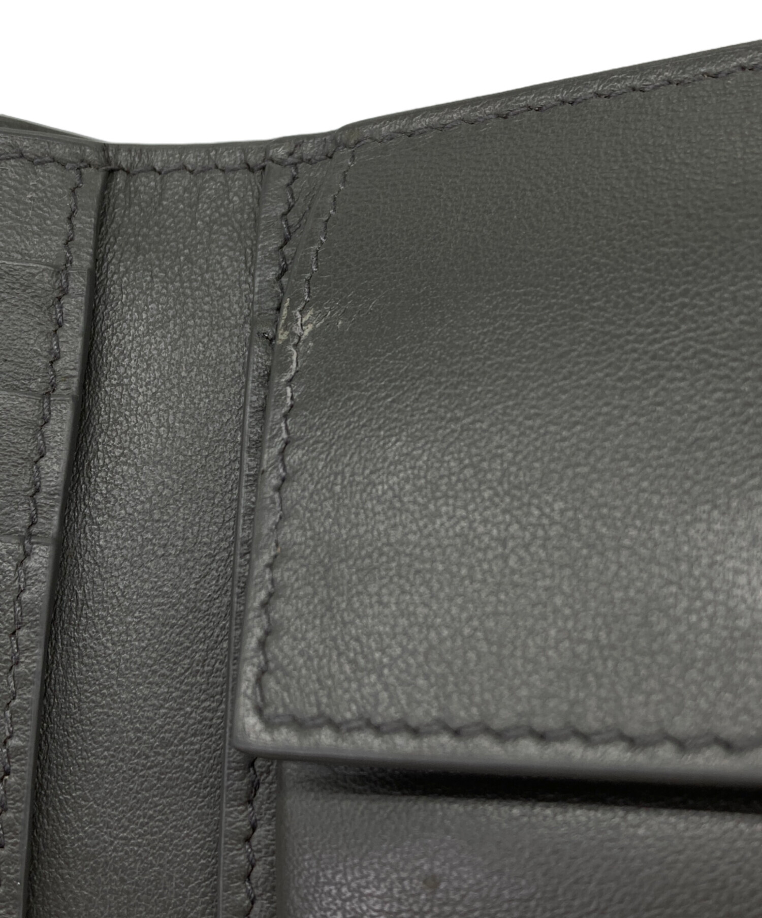 中古・古着通販】BOTTEGA VENETA (ボッテガベネタ) 2つ折り財布 グレー