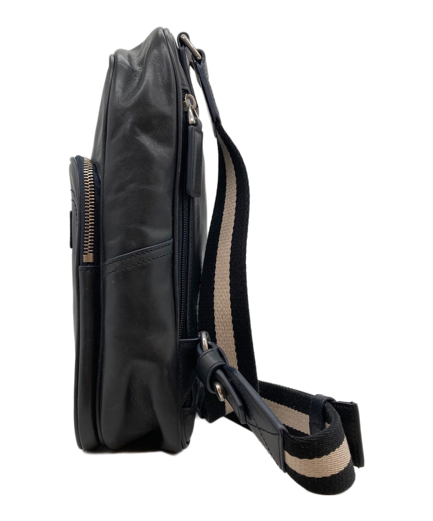 中古・古着通販】BALLY (バリー) レザーボディーバッグ ブラック