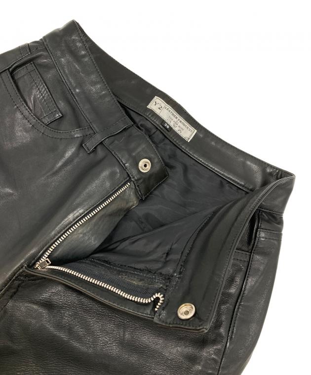 中古・古着通販】Y'2 leather (ワイツーレザー) パンツ ブラック