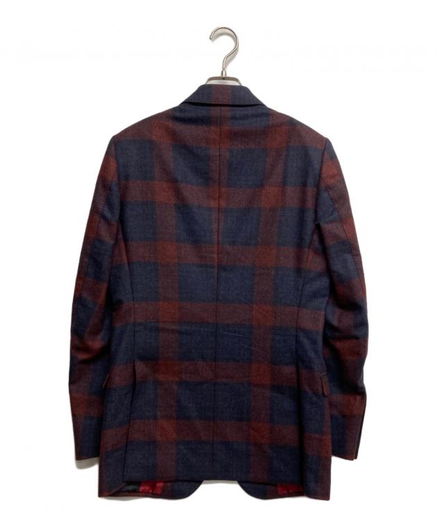 ✨未使用級 GUCCI セットアップ スーツ 現行 裏地レッド 2B ネイビー 中古・古着通販】GUCCI (グッチ) セットアップスーツ レッド×ネイビー