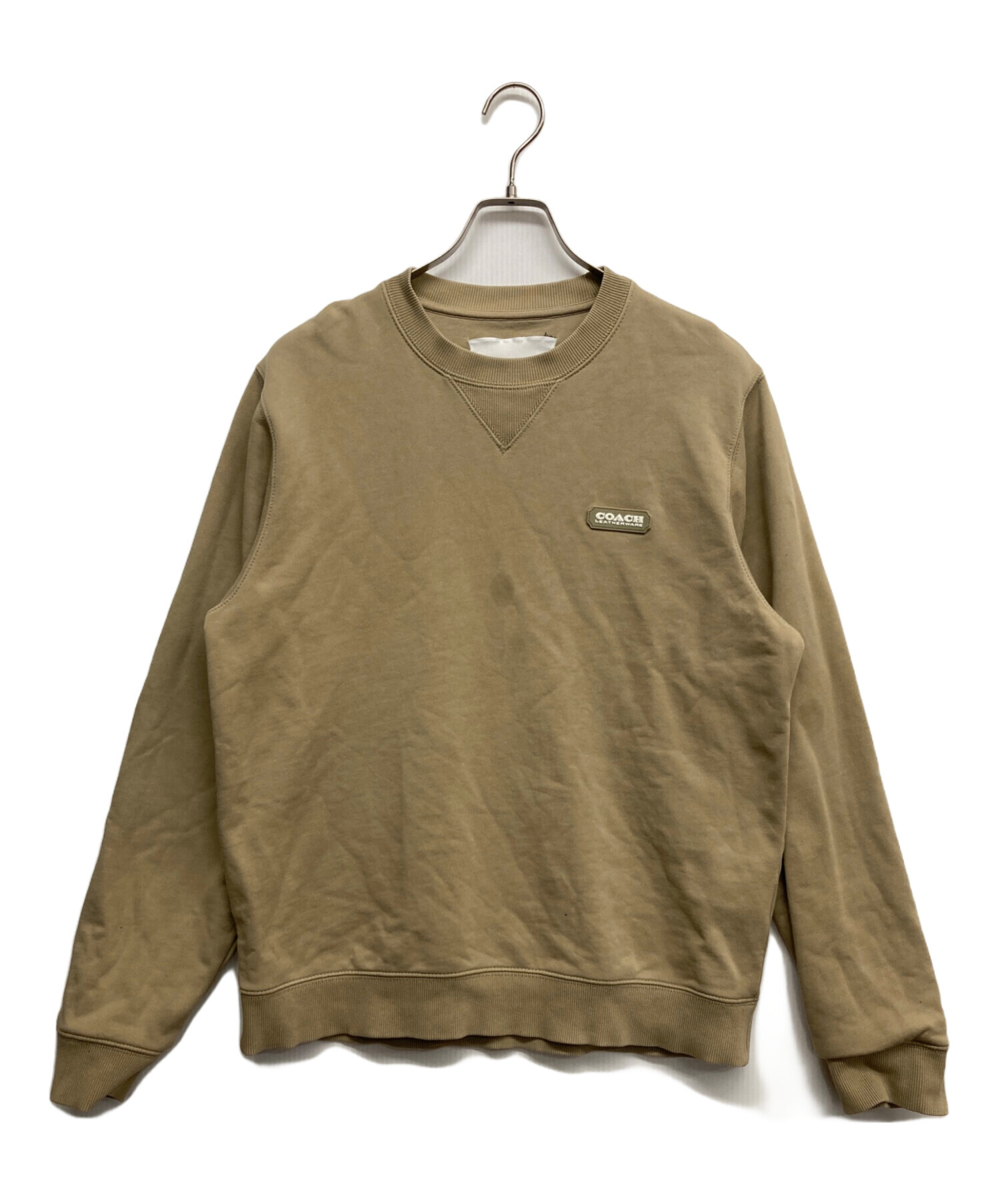 中古・古着通販】COACH (コーチ) ロゴスウェット ベージュ サイズ:M 