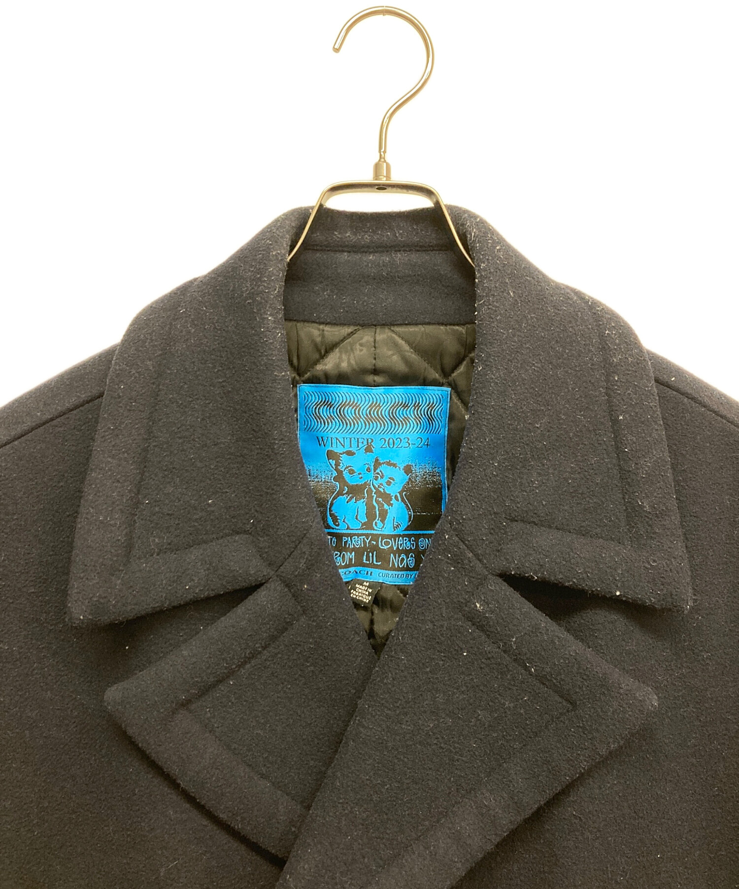 中古・古着通販】COACH (コーチ) ダブルコート ネイビー サイズ:M