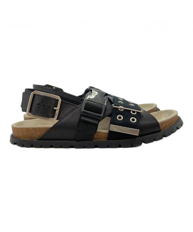 sacai A.P.C. コラボ ブラックストラップサンダル 36 中古・古着通販】A.P.C. (アーペーセー) sacai (サカイ) ストラップ