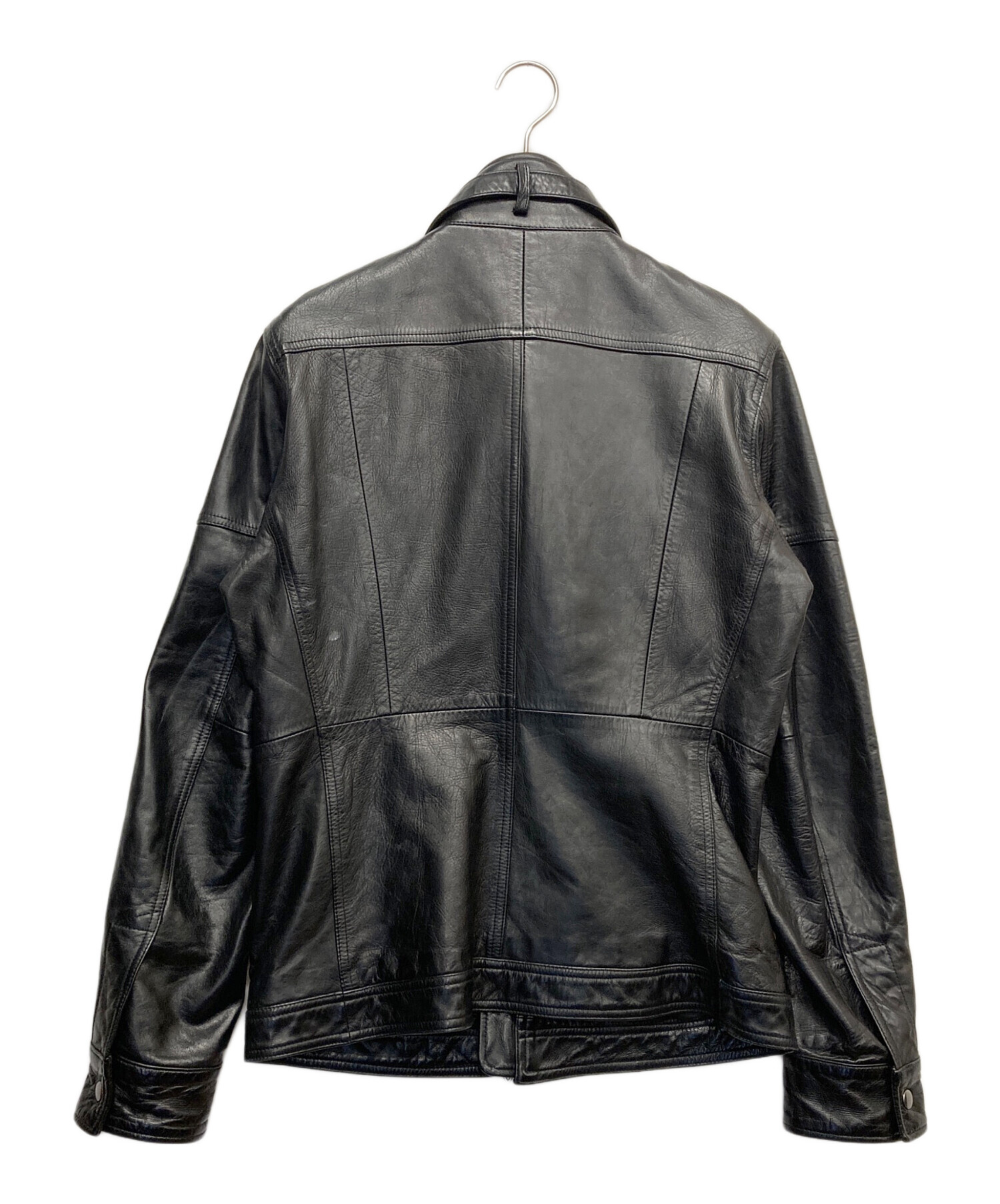 中古・古着通販】haruf (ハルフ) ラムレザーライダース シングル 