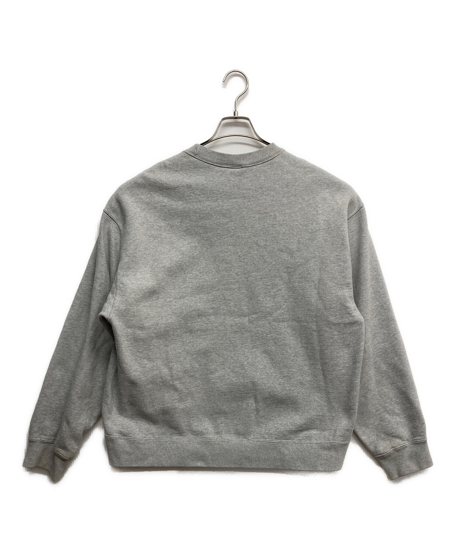 STUSSY NIKE ロゴ刺繍 グレー トレーナー 中古・古着通販】NIKE (ナイキ) stussy (ステューシー) Fleece Crew