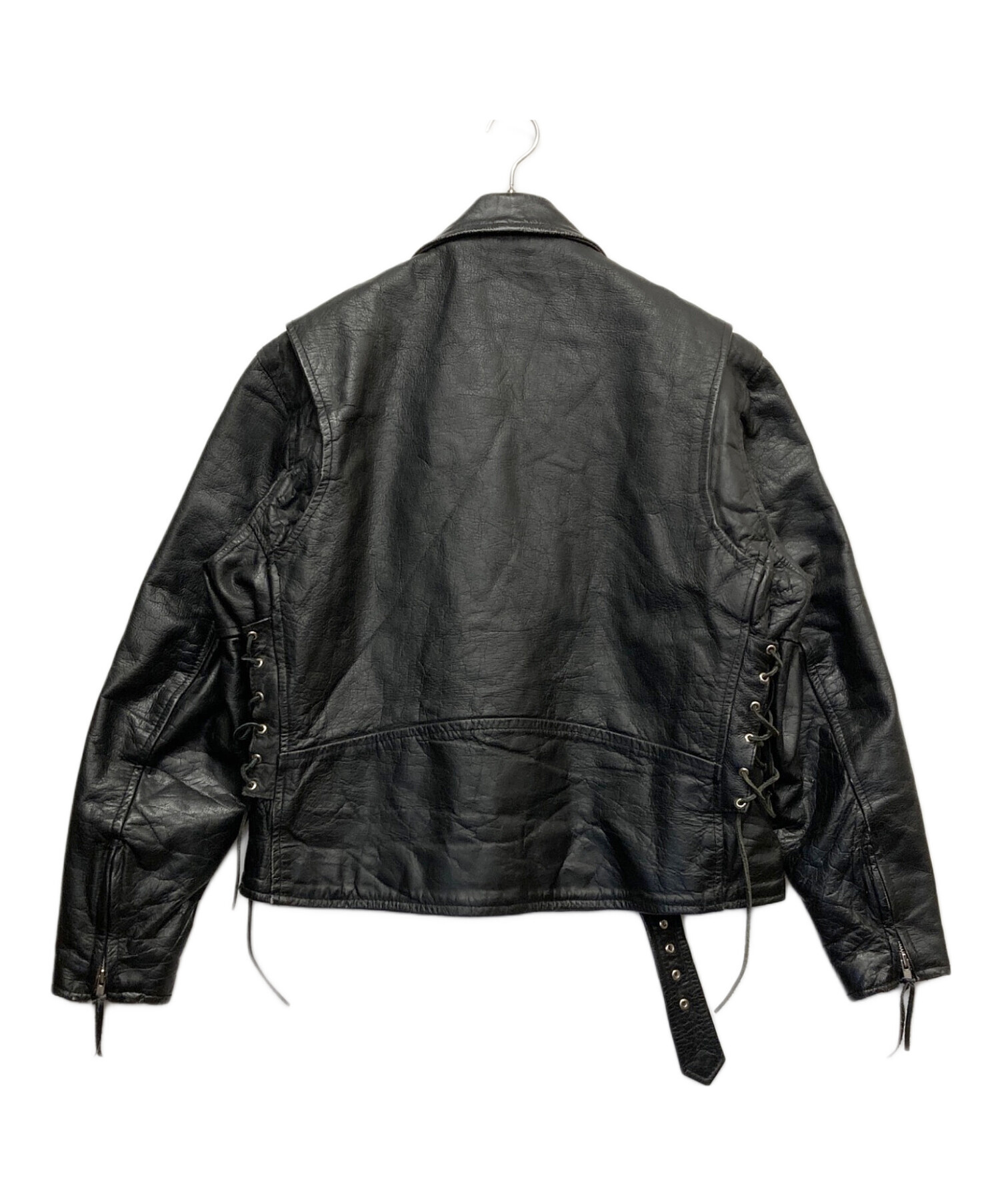 90s UNIK レザーダブルライダース 42 中古・古着通販】UNIK (ユニック) ダブルライダースジャケット