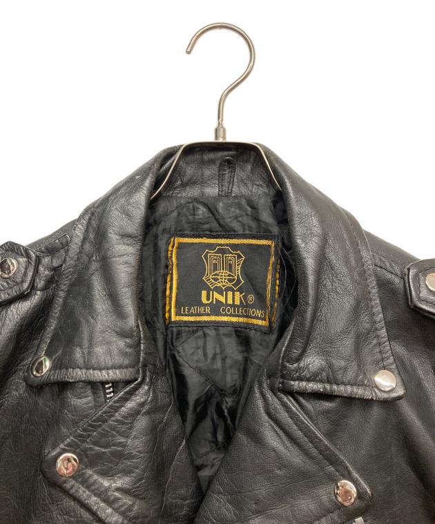 中古・古着通販】UNIK (ユニック) ダブルライダースジャケット