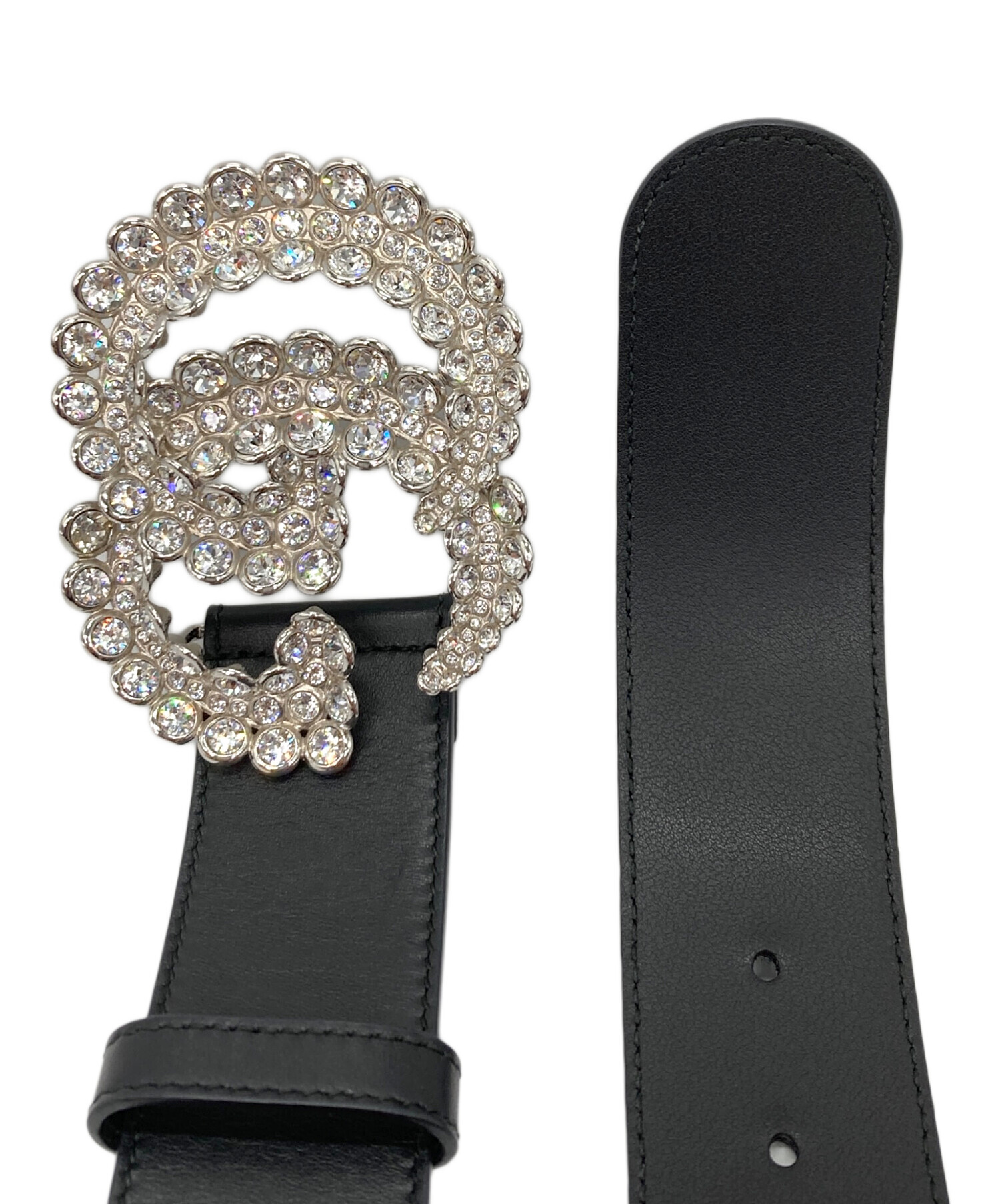 中古・古着通販】GUCCI (グッチ) GGマーモント レザー ラインストーン