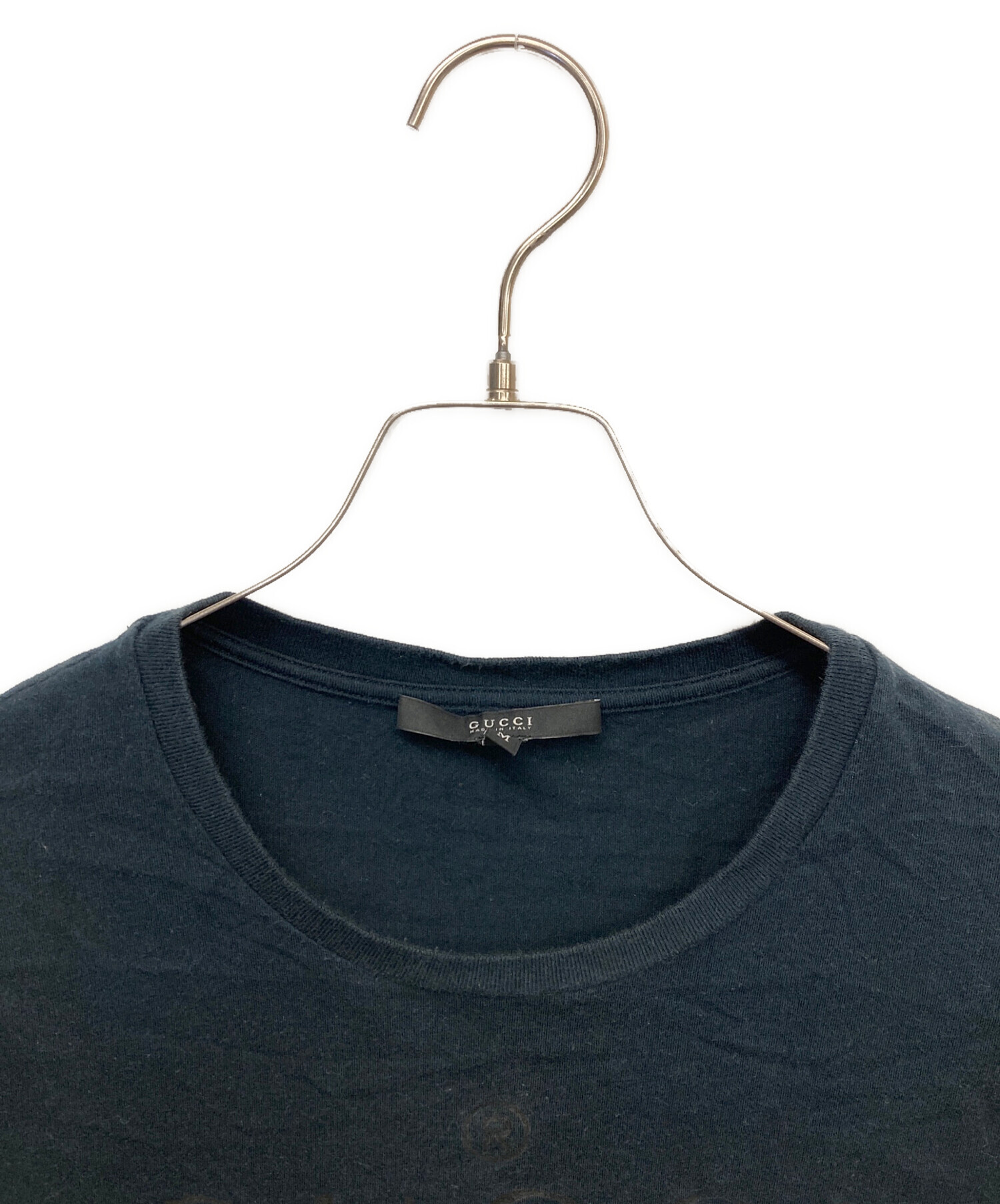 中古・古着通販】GUCCI (グッチ) ロゴプリントTシャツ ブラック サイズ 