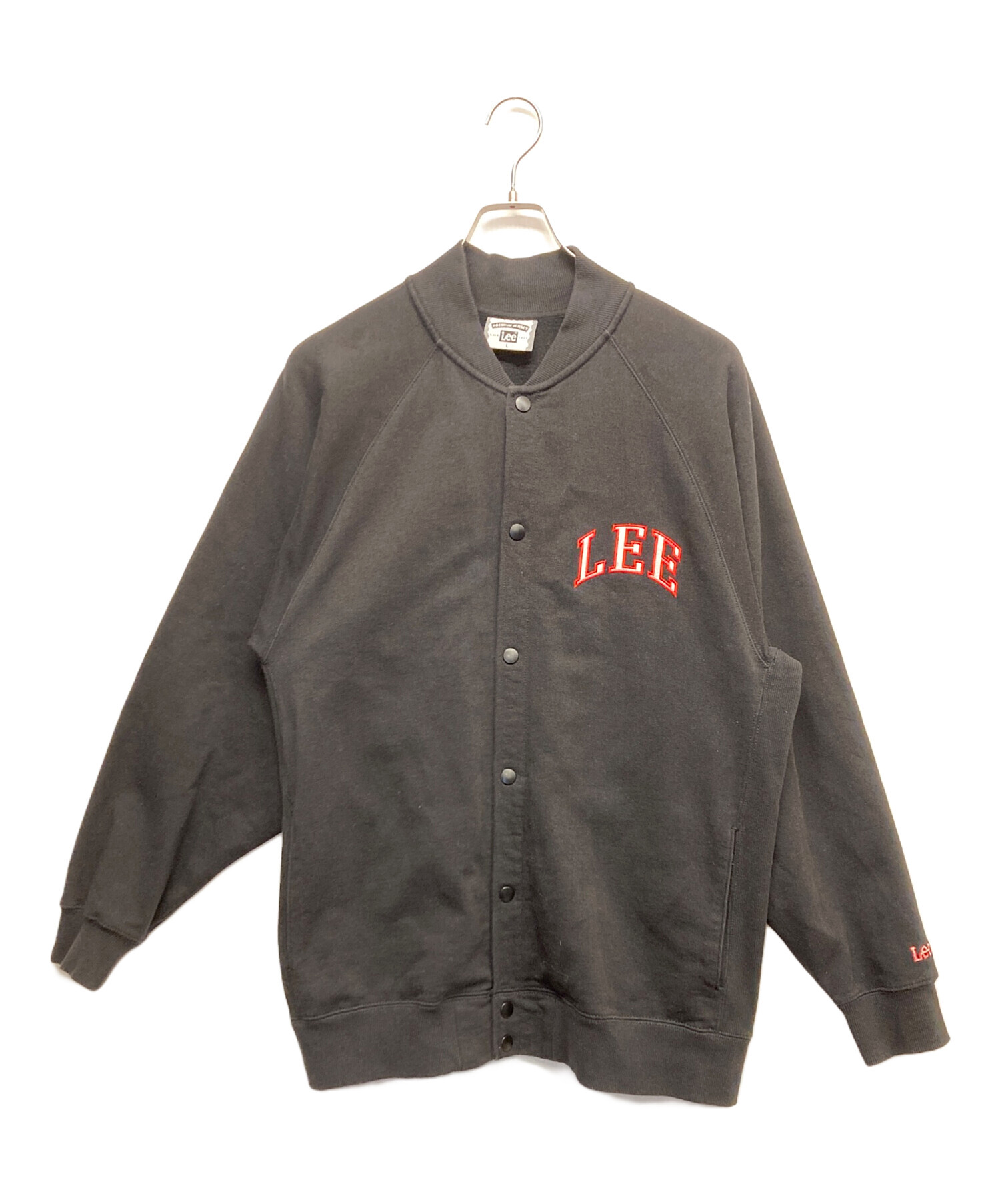 中古・古着通販】LEE (リー) スウェットカーディガン ブラック サイズ 