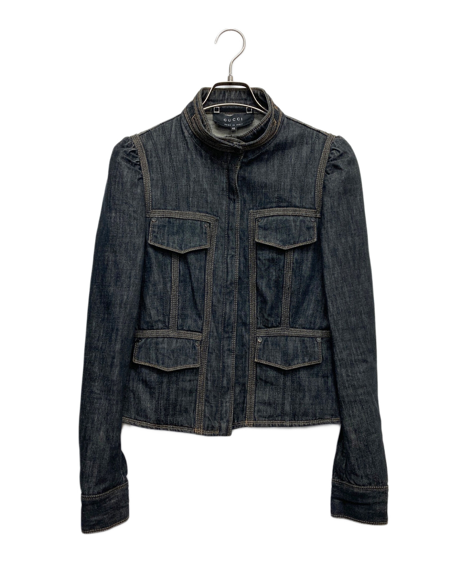 中古・古着通販】GUCCI (グッチ) アーカイヴデニムジャケット ブルー 