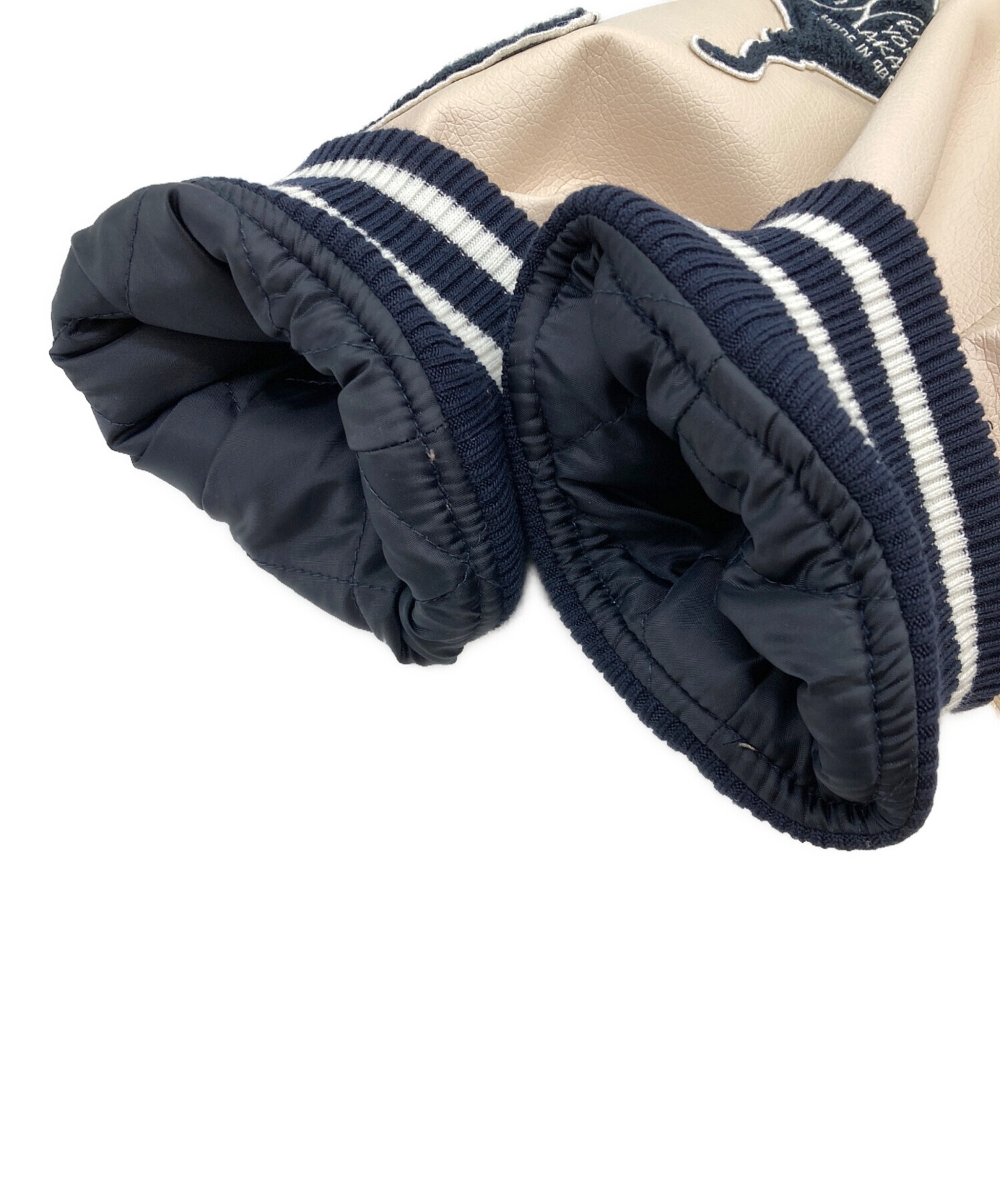 中古・古着通販】KAOYORINAKAMI (カオヨリナカミ) スタジャン ネイビー