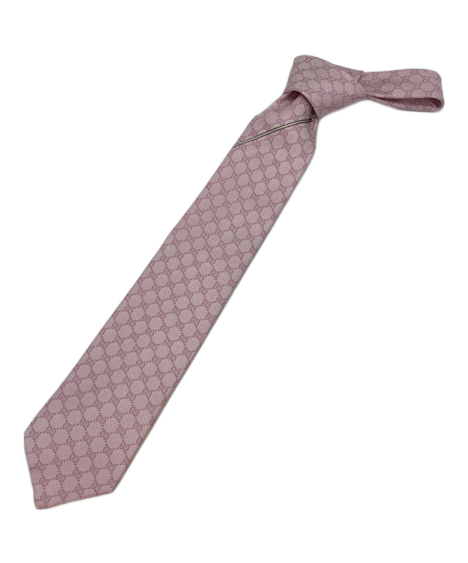 中古・古着通販】GUCCI (グッチ) GGネクタイ ピンク サイズ:記載無