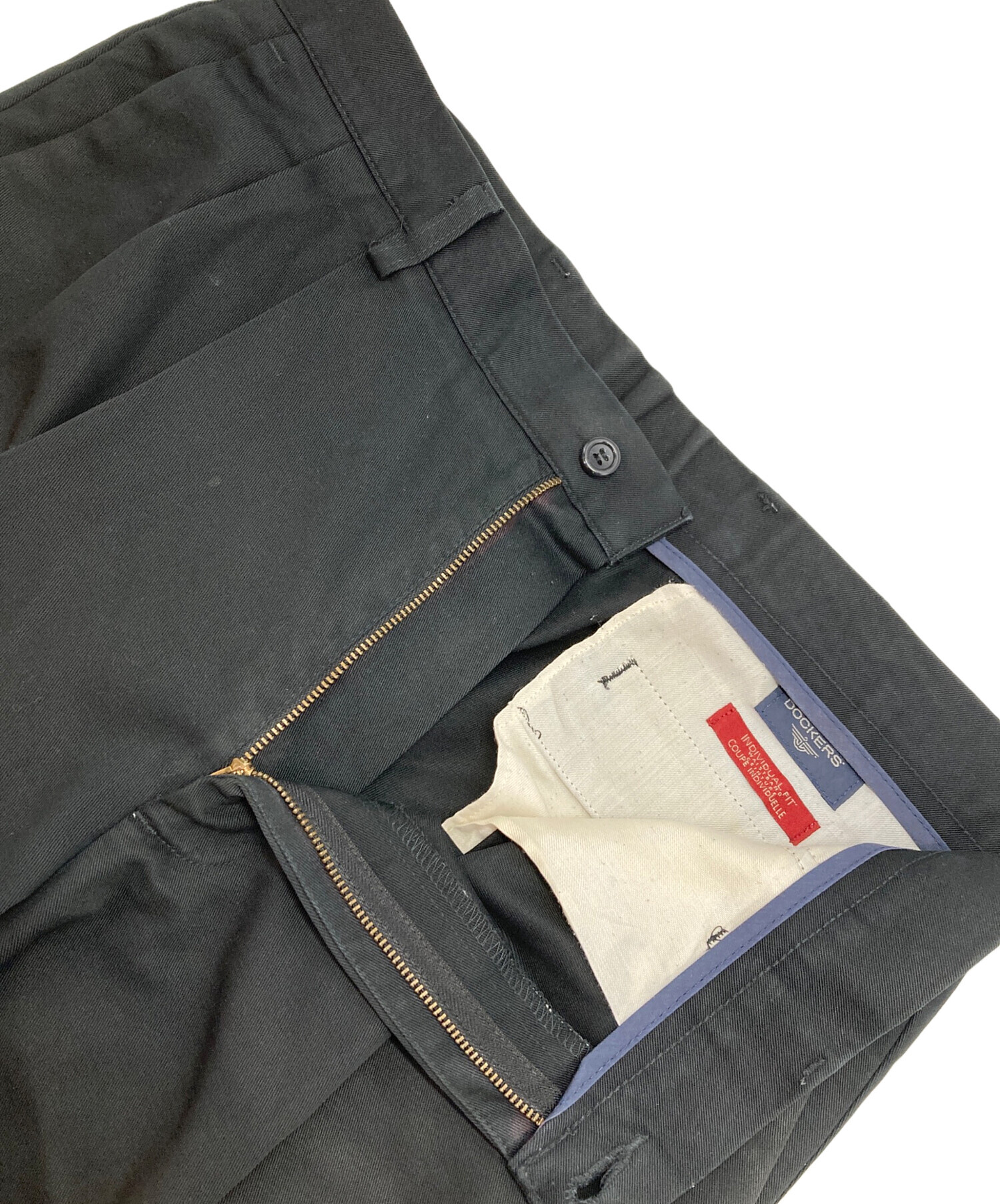 中古・古着通販】DOCKERS (ドッカーズ) ツータックパンツ ネイビー