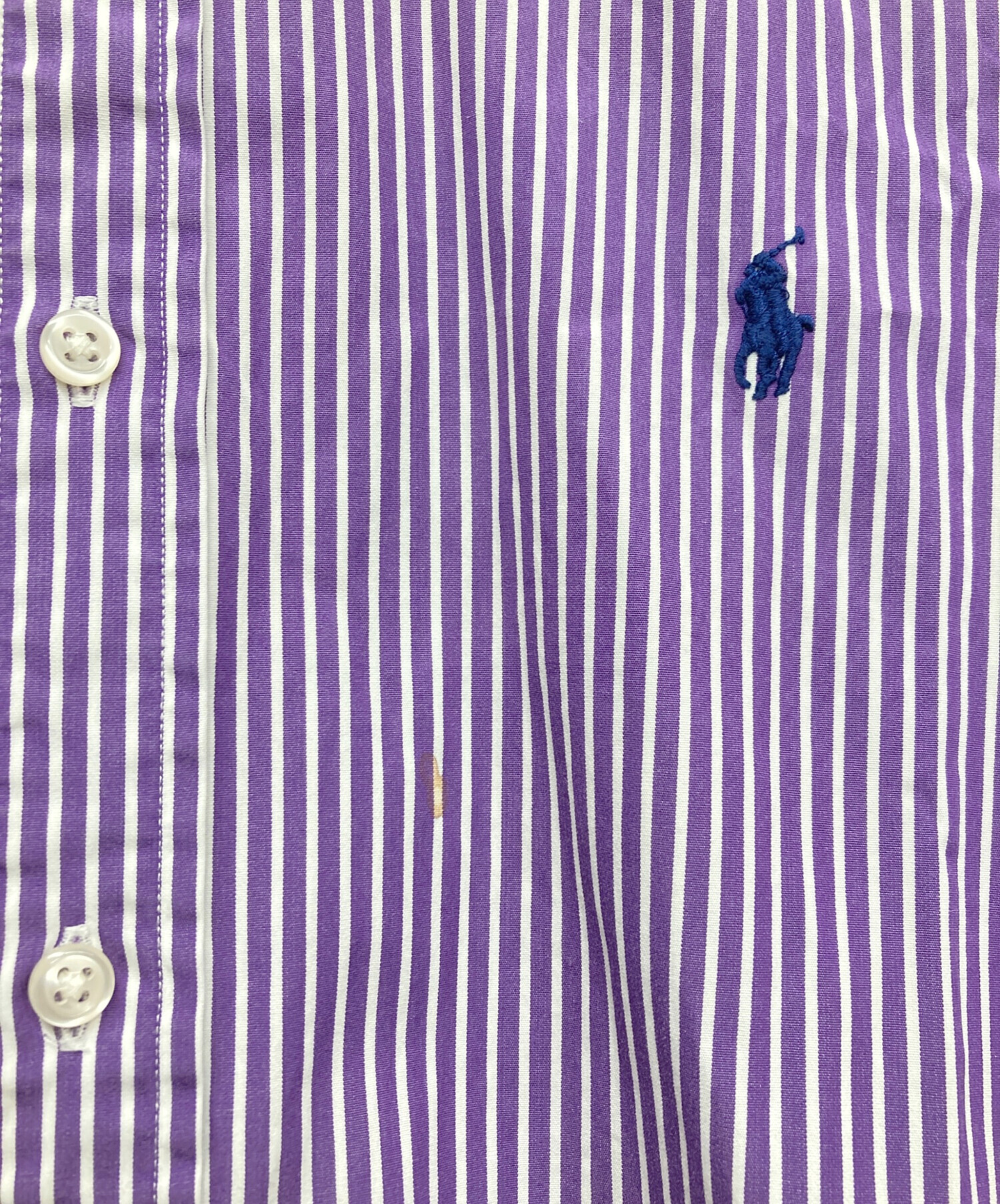 美品✨ラルフローレン BDストライプシャツ パープル 大きいサイズ XL 中古・古着通販】RALPH LAUREN (ラルフローレン) ストライプBDシャツ