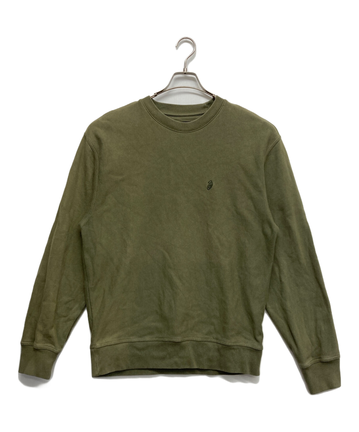 公式卸売り stussy ステューシー☆ビッグロゴ スウェット カーキ XL 