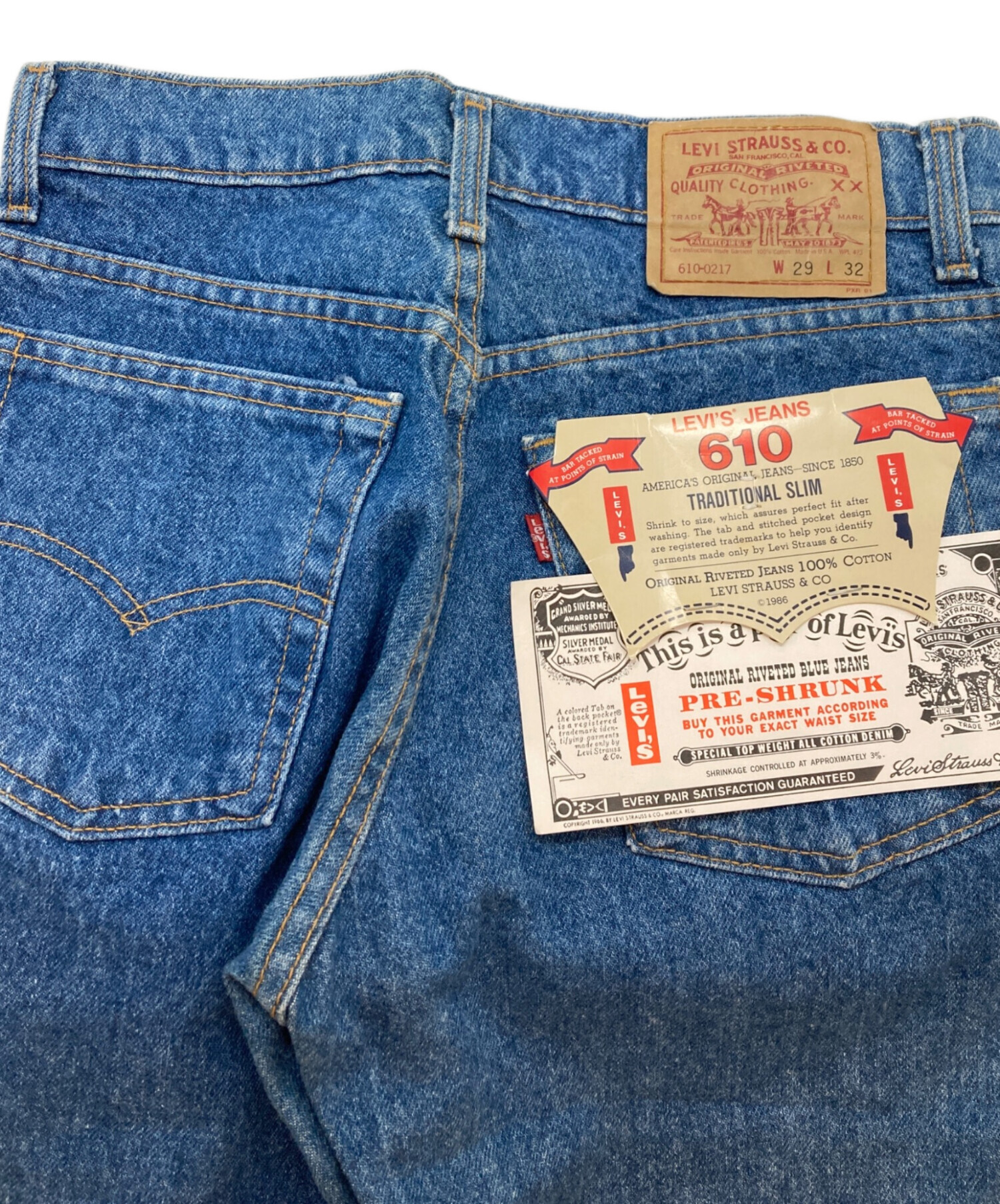 中古・古着通販】LEVI'S (リーバイス) 610デニムパンツ ブルー サイズ