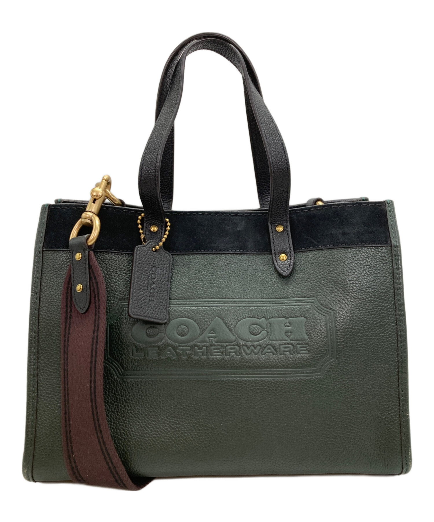 中古・古着通販】COACH (コーチ) フィールドトート 30 グリーン