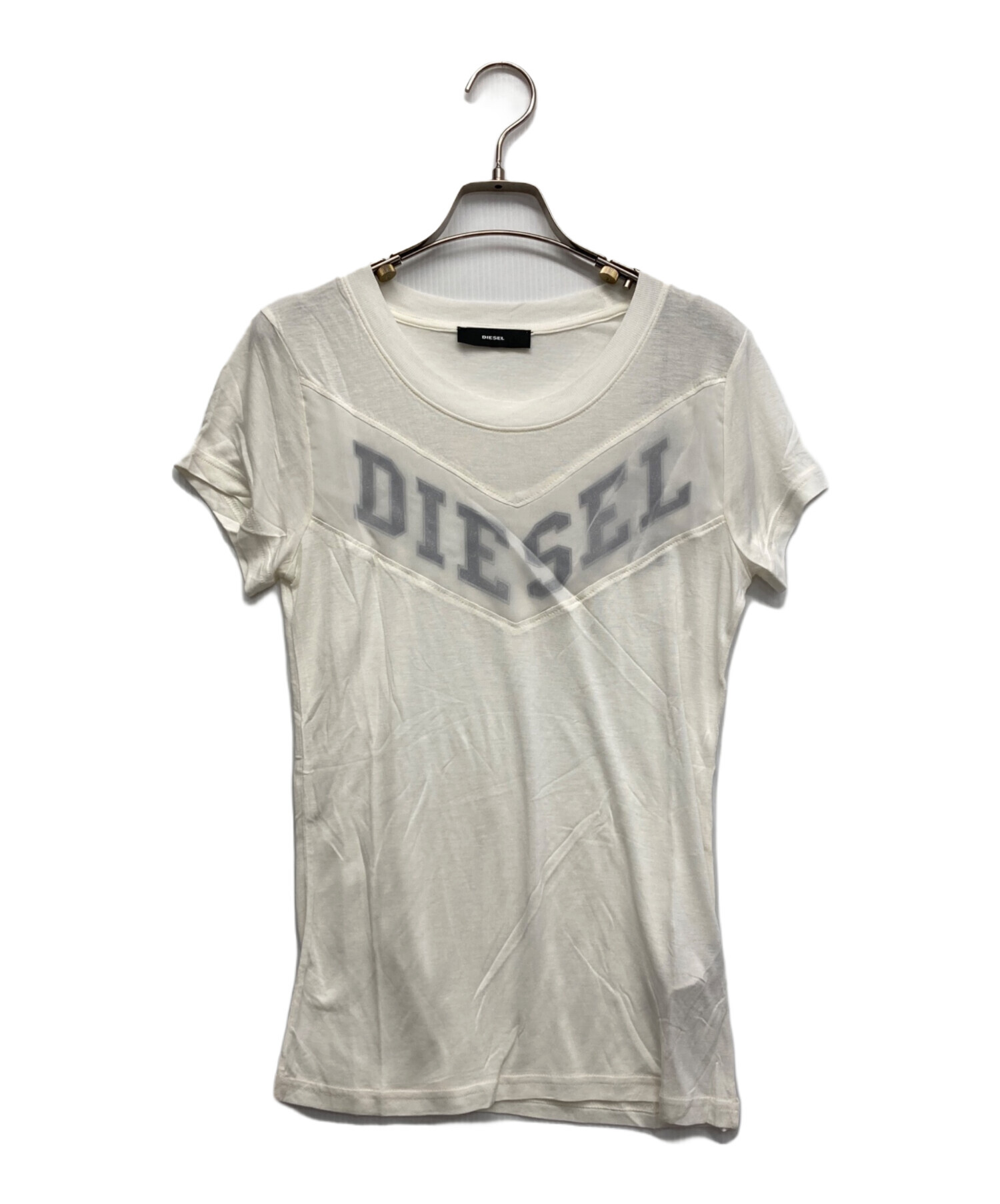 中古・古着通販】DIESEL (ディーゼル) プリントTシャツ ホワイト 