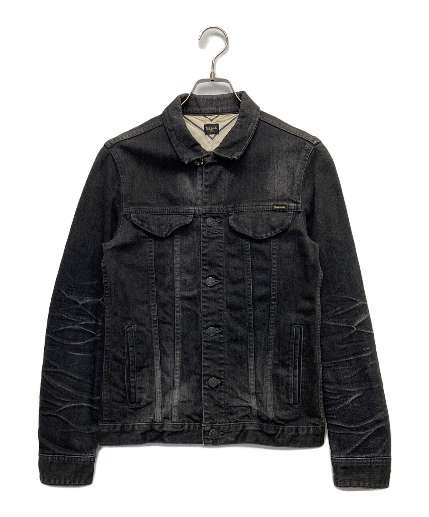 美品 ポールスミス カウレザー トラッカージャケット 内総柄 Lサイズ 黒 中古・古着通販】Paul Smith JEANS (ポールスミス ジーンズ) デニム
