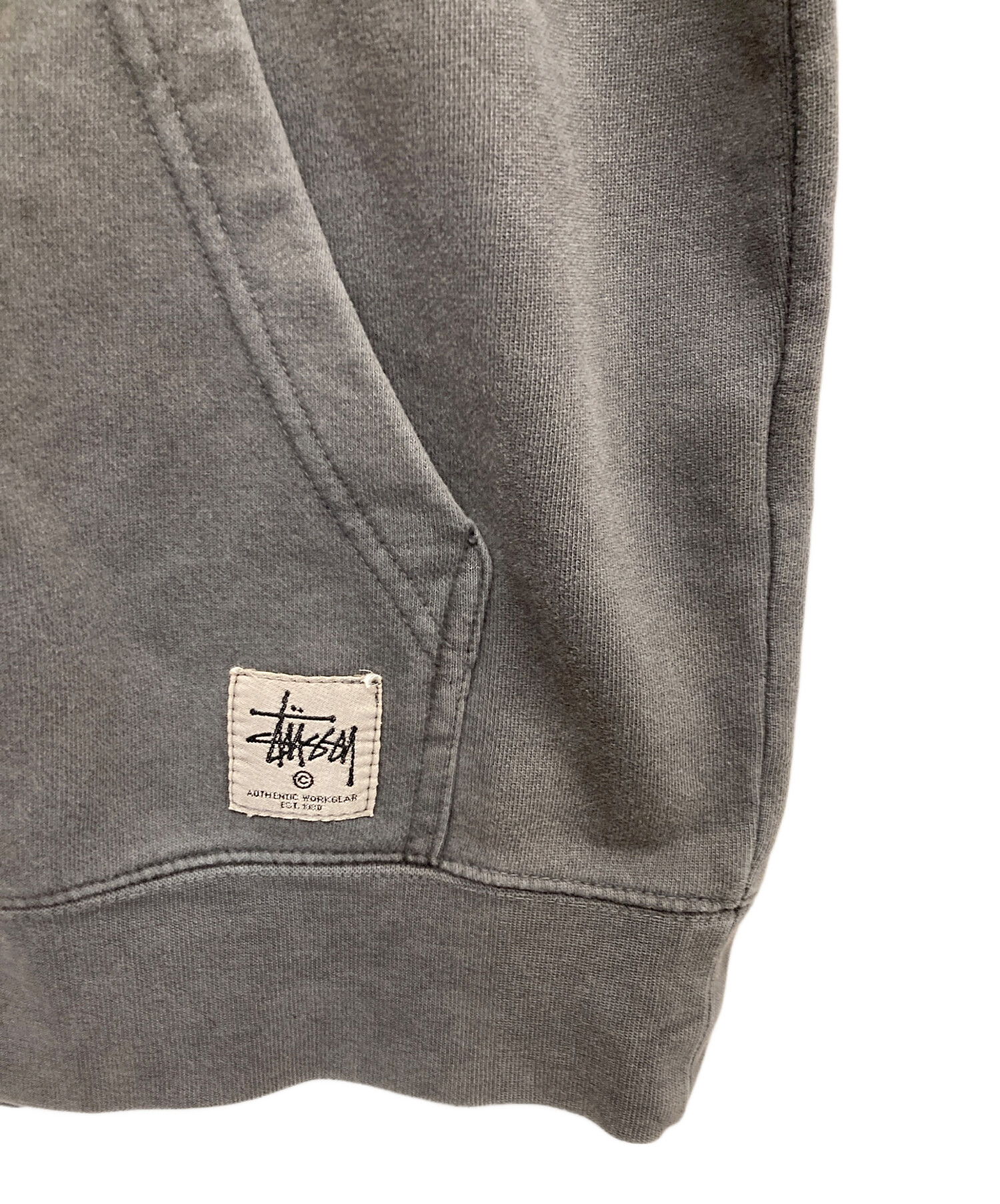 中古・古着通販】stussy (ステューシー) プルオーバーパーカー グレー 