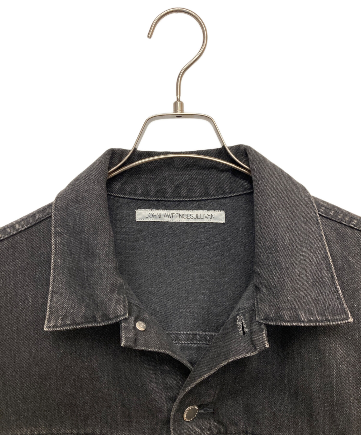 JOHN LAWRENCE SULLIVAN ブラックデニムジャケット JOHN LAWRENCE SULLIVAN ジョンローレンスサリバン 20SS BLEACHED
