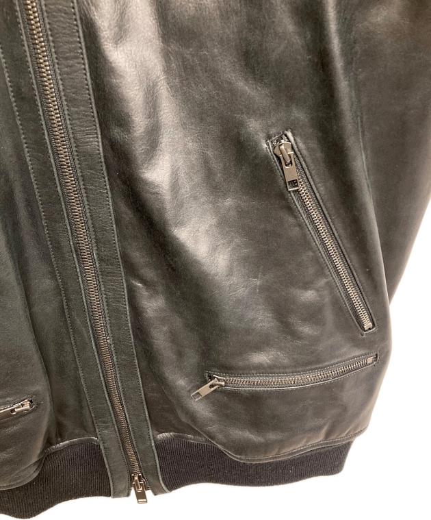 中古・古着通販】Denham (デンハム) A-2レザージャケット ブラック