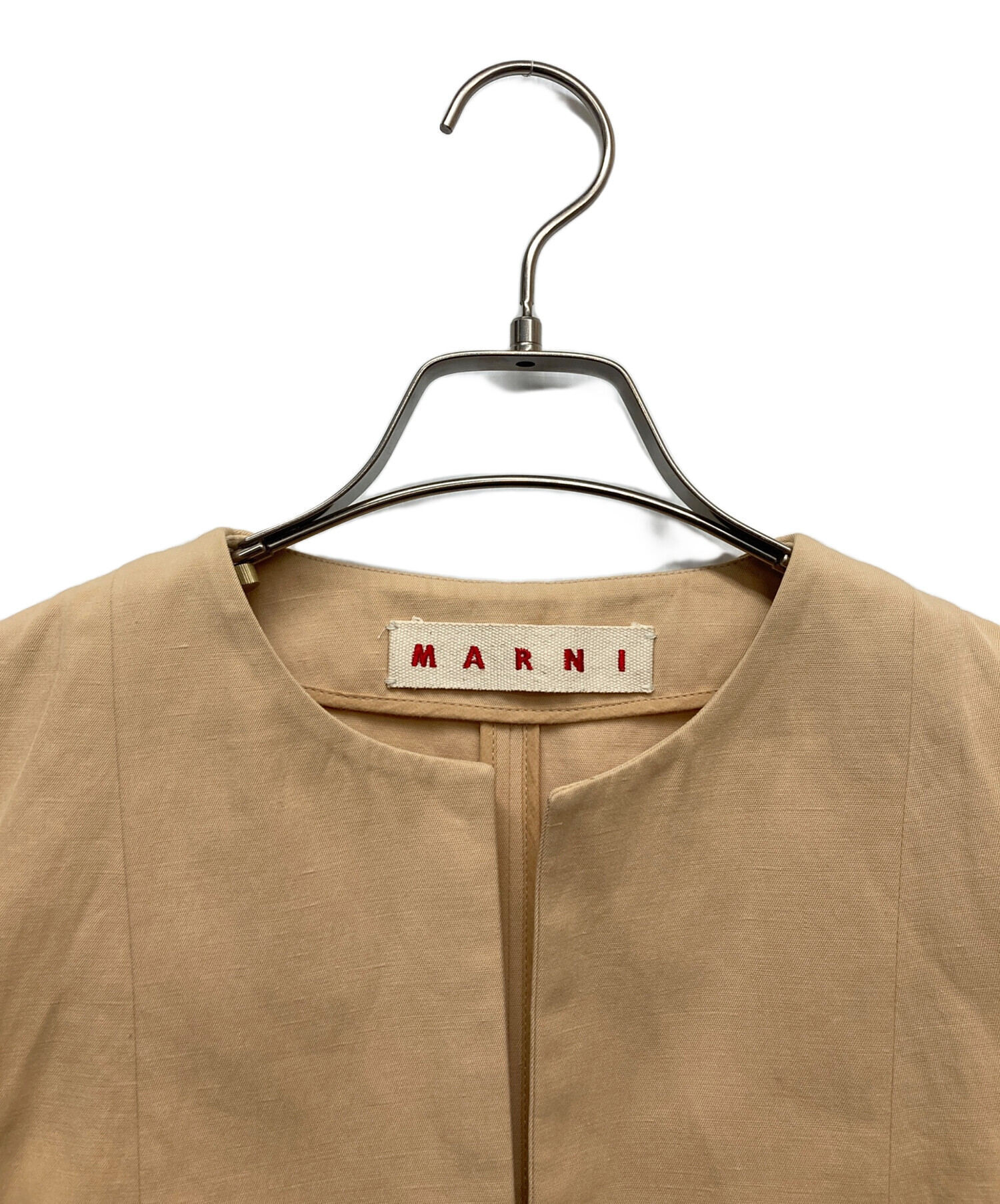 中古・古着通販】MARNI (マルニ) ノーカラージャケット イエロー 