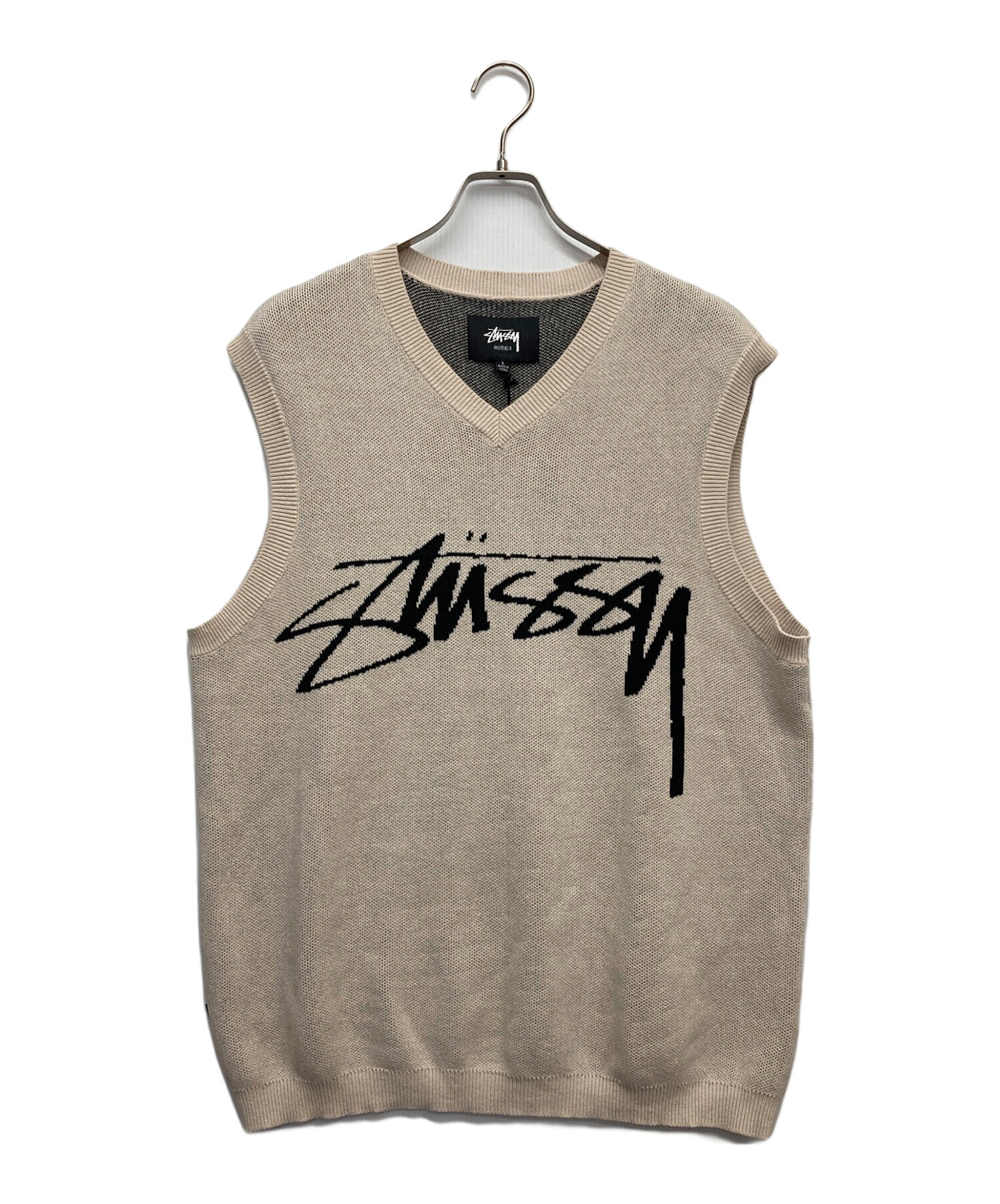 中古・古着通販】stussy (ステューシー) SWEATER VEST NATURAL 