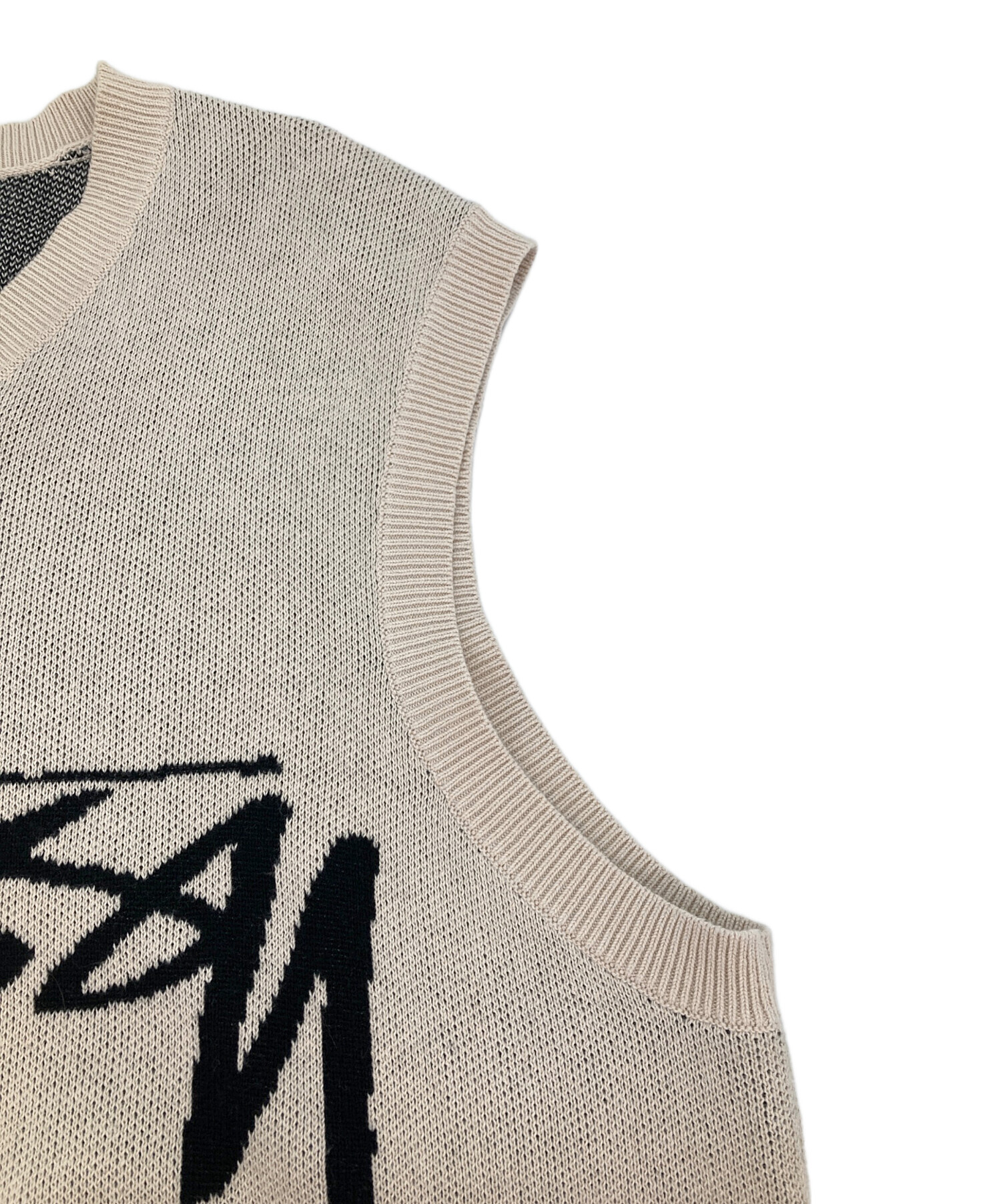 中古・古着通販】stussy (ステューシー) SWEATER VEST NATURAL 