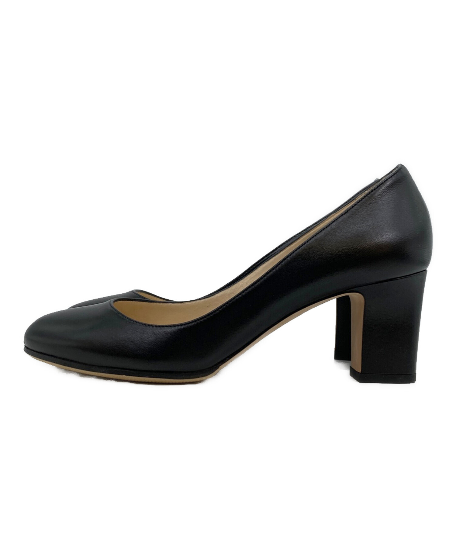中古・古着通販】JIMMY CHOO (ジミーチュウ) レザーパンプス ブラック 