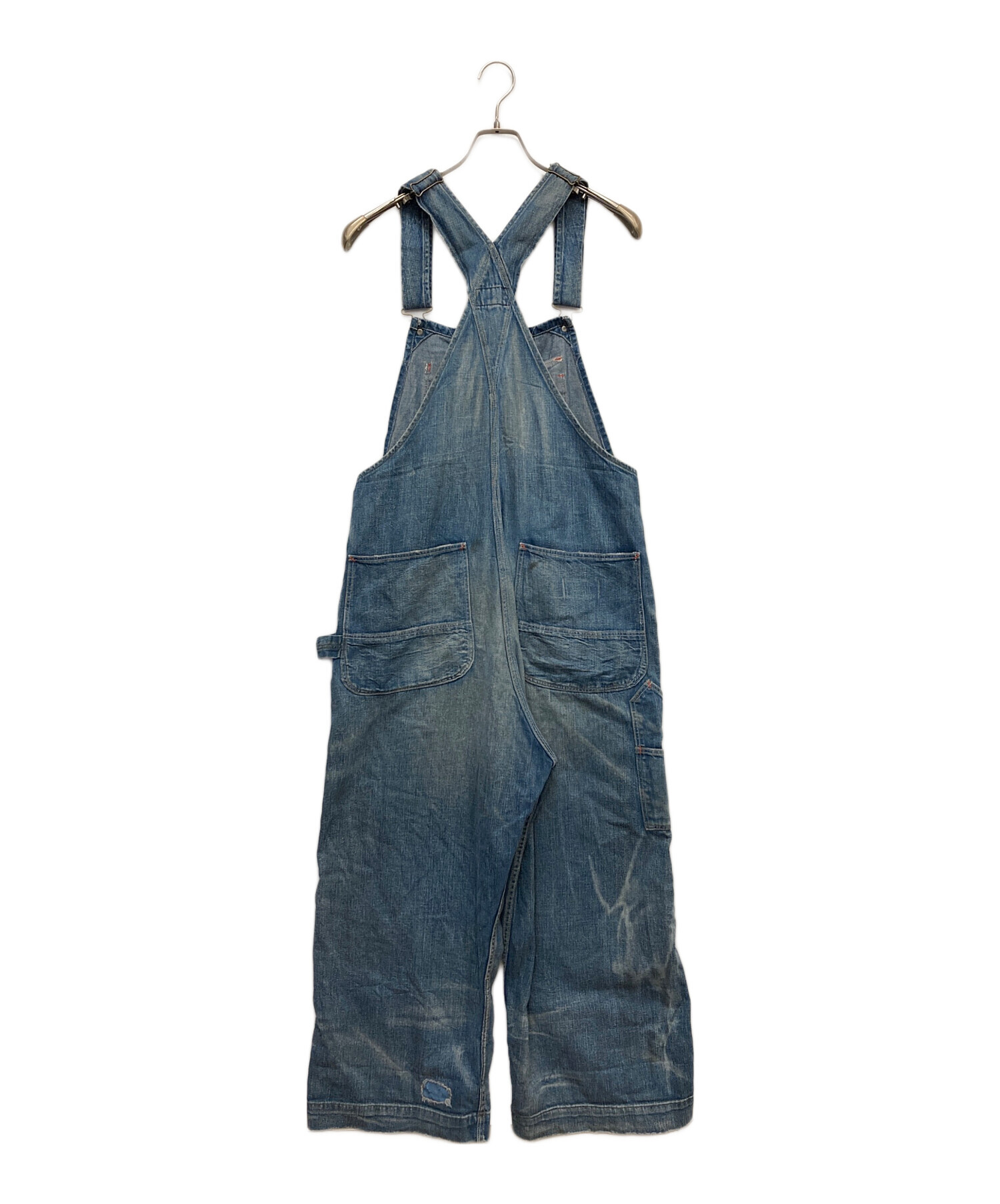 中古・古着通販】RRL (ダブルアールエル) ダメージ加工オーバーオール